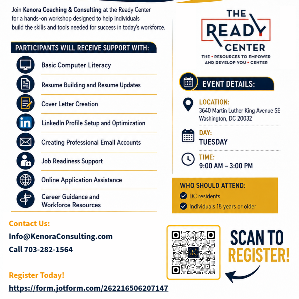 Computer Literacy &amp; Resume Support at the Ready Center 