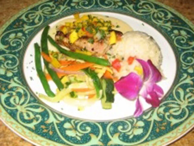Local red snapper with potatoes from Jones Farm in Parrish.