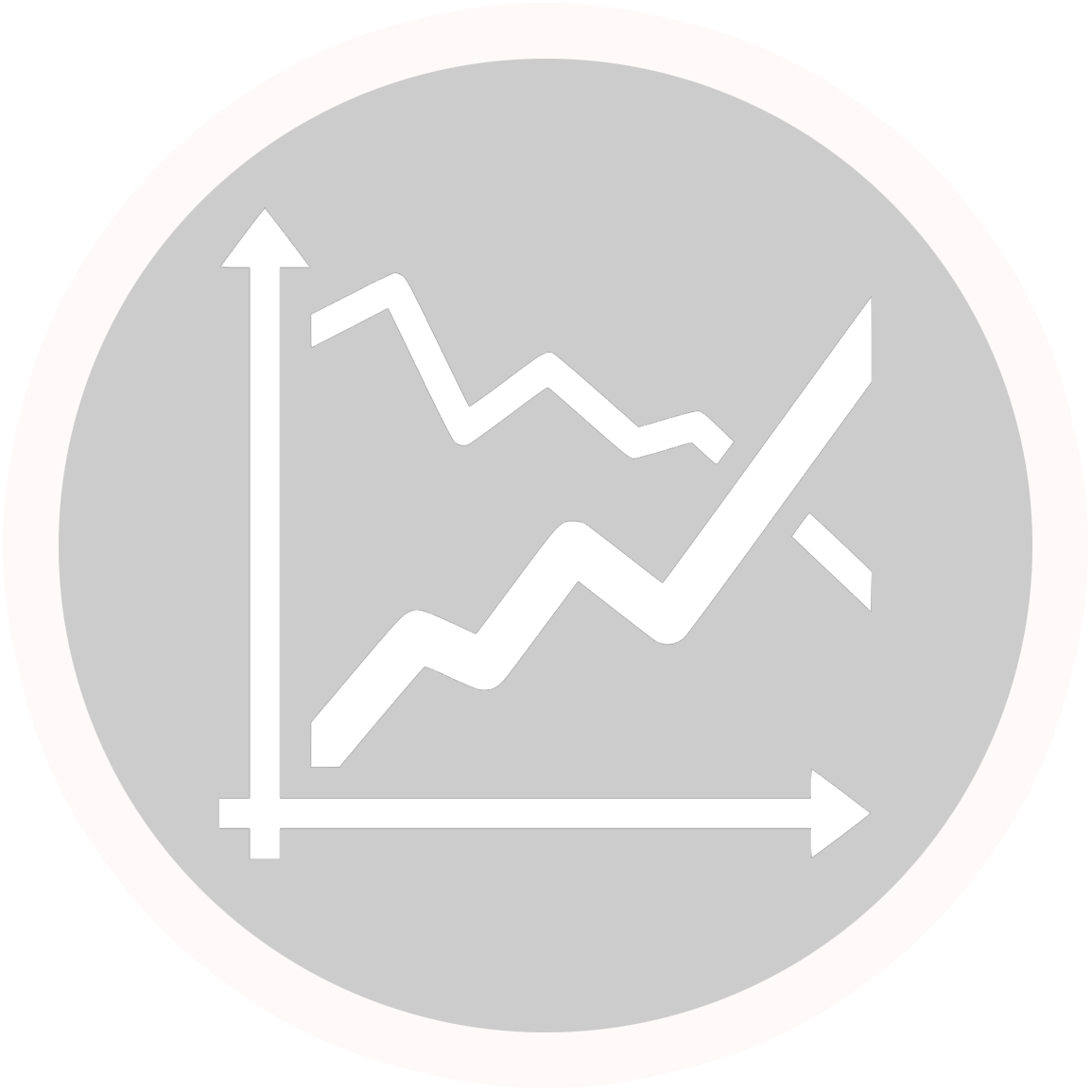 Icon of a line graph with an upward trend inside a circle, symbolizing growth or improvement.