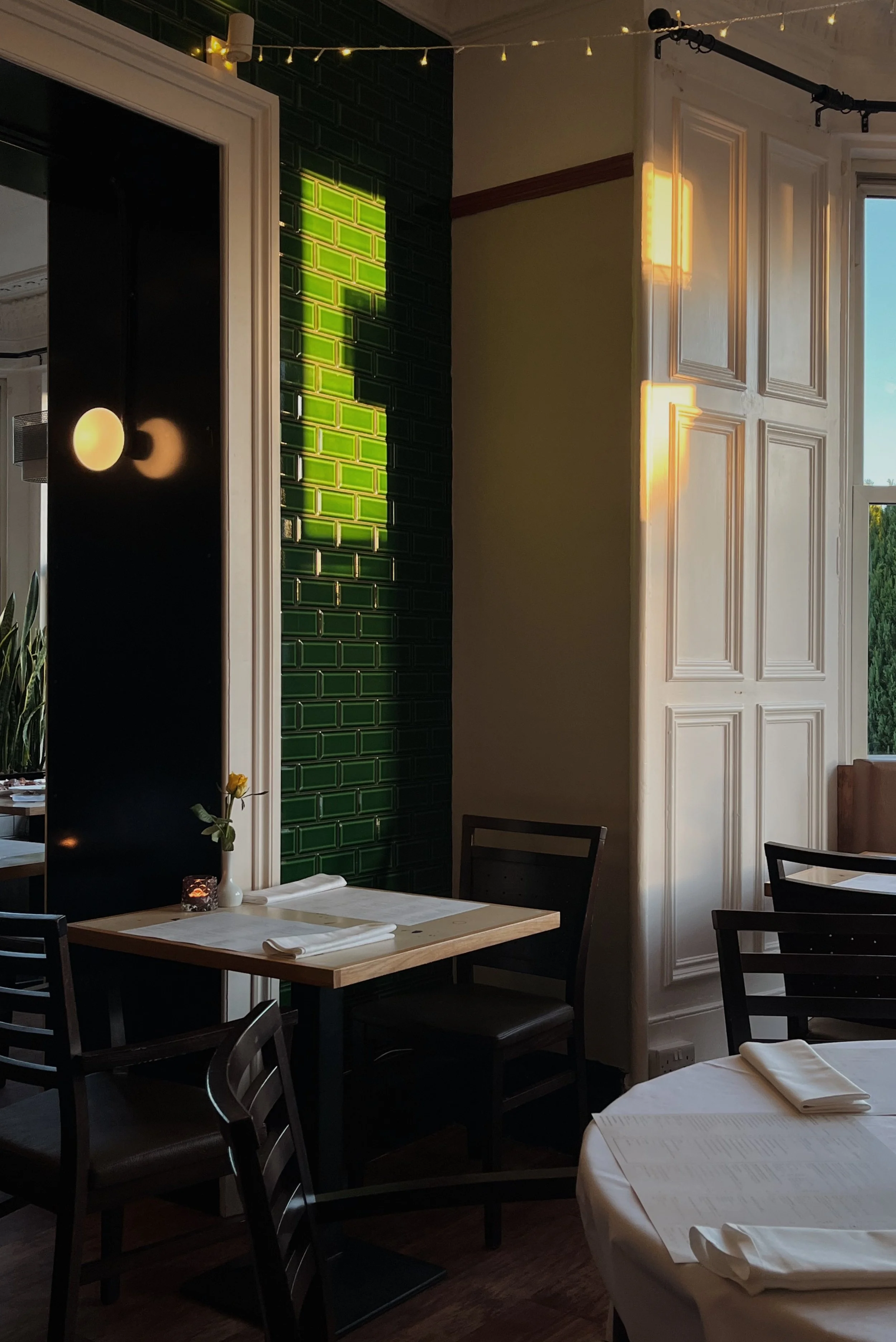 Side view of inside the restaurant