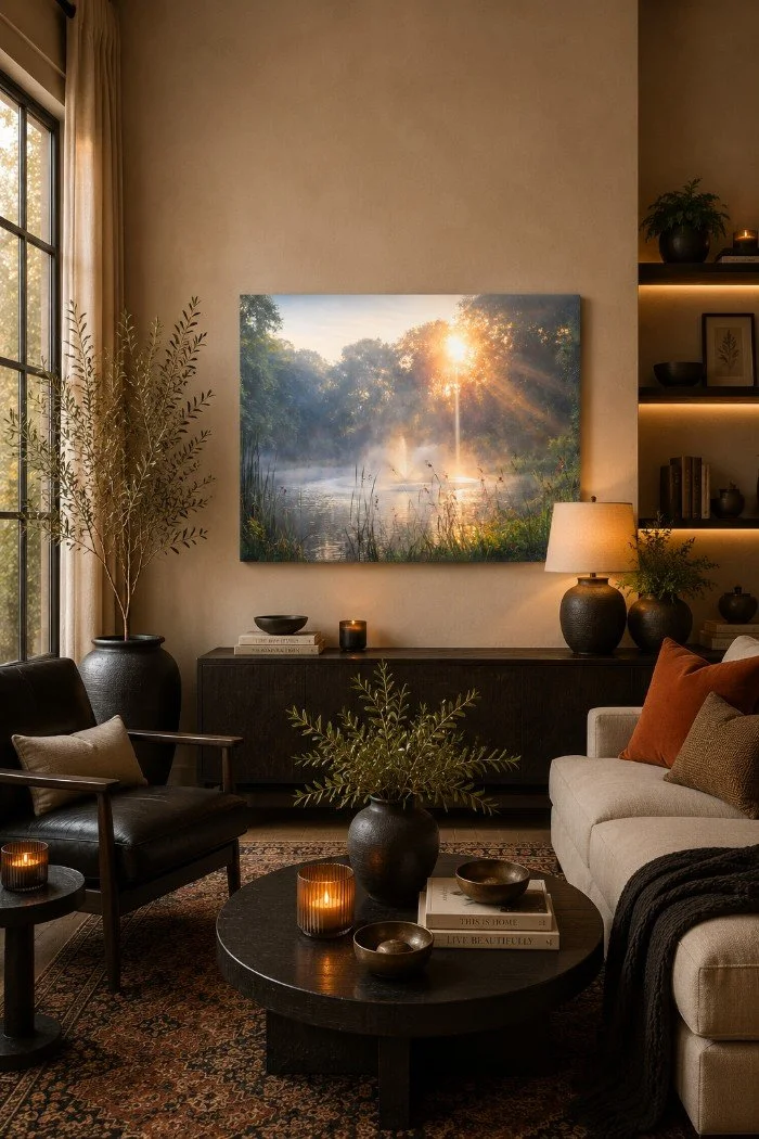 Misty Dawn - Photo on Canvas