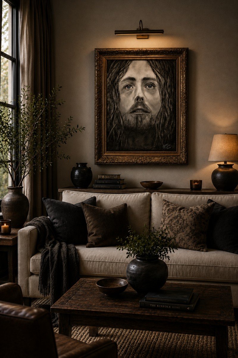 Jesus Wept - Original Charcoal Art Printed on Canvas