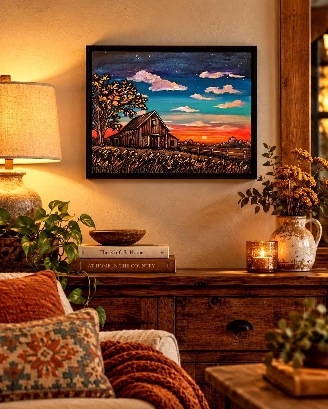 The Old Barn - 16x12 Original Acrylic Painting on Canvas