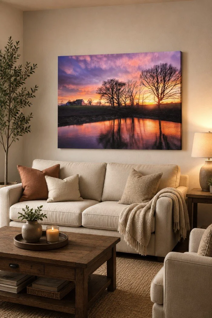 Sunset on the Homestead - Photo on Canvas