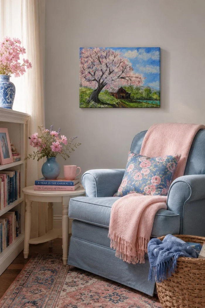Sweet Spring - Acrylic Painting Printed on Canvas