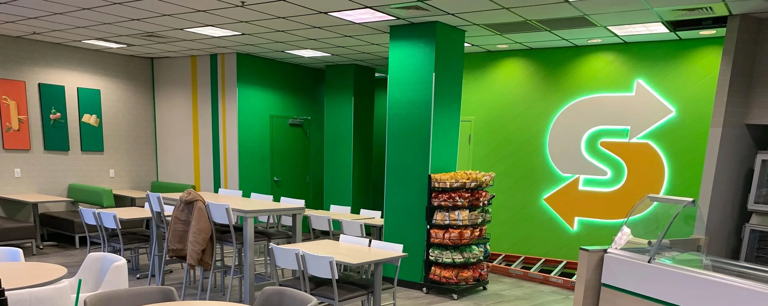 Interior commercial remodel of a restaurant