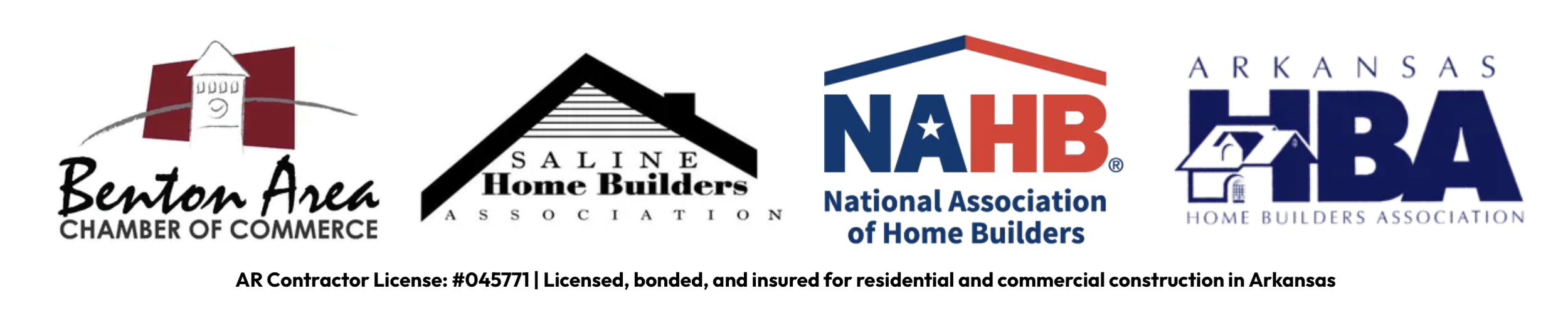 Logos Innovative Renovations is members with including Benton Chamber of Commerce, Saline Home Builders Association, National Association of Home Builders, and Arkansas Home Builders Association