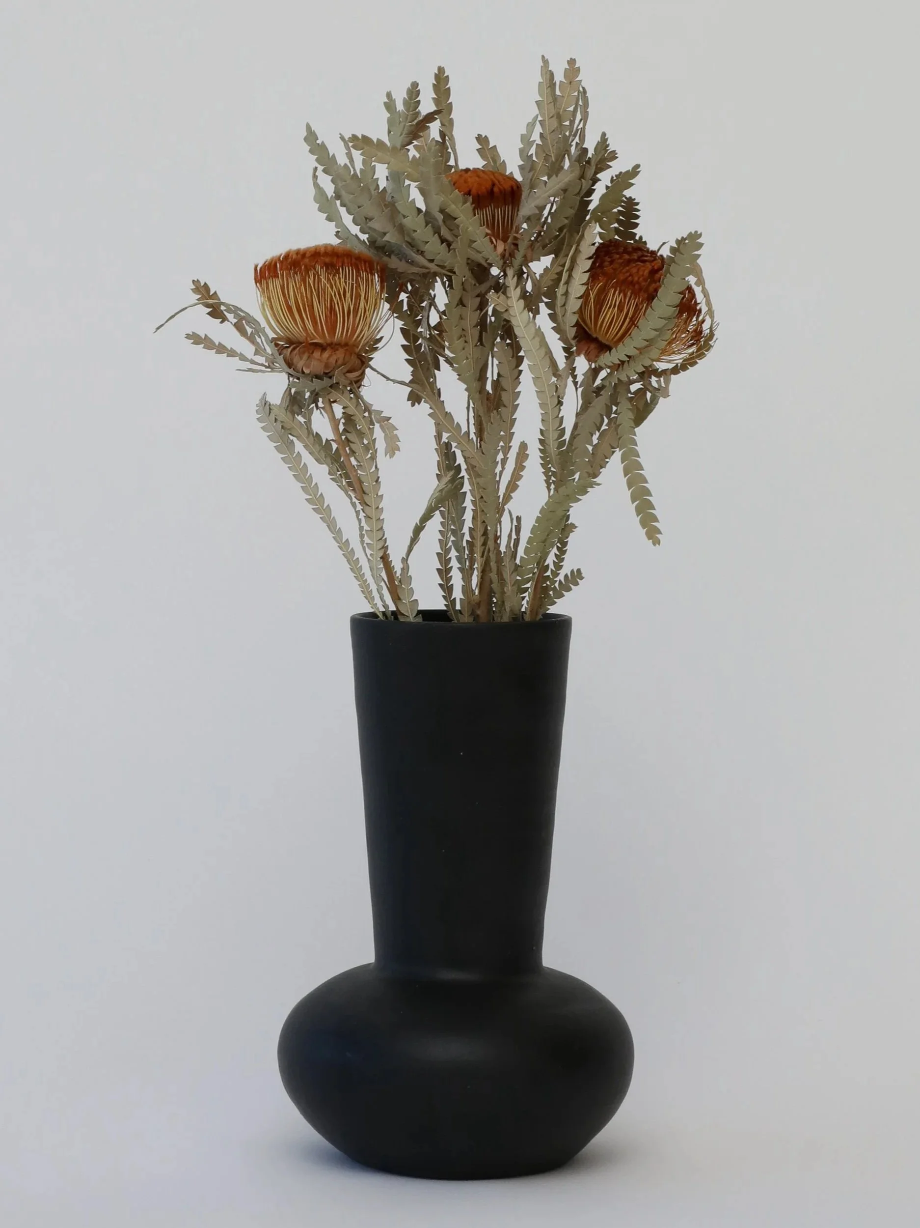 Satin Matte Black Vase