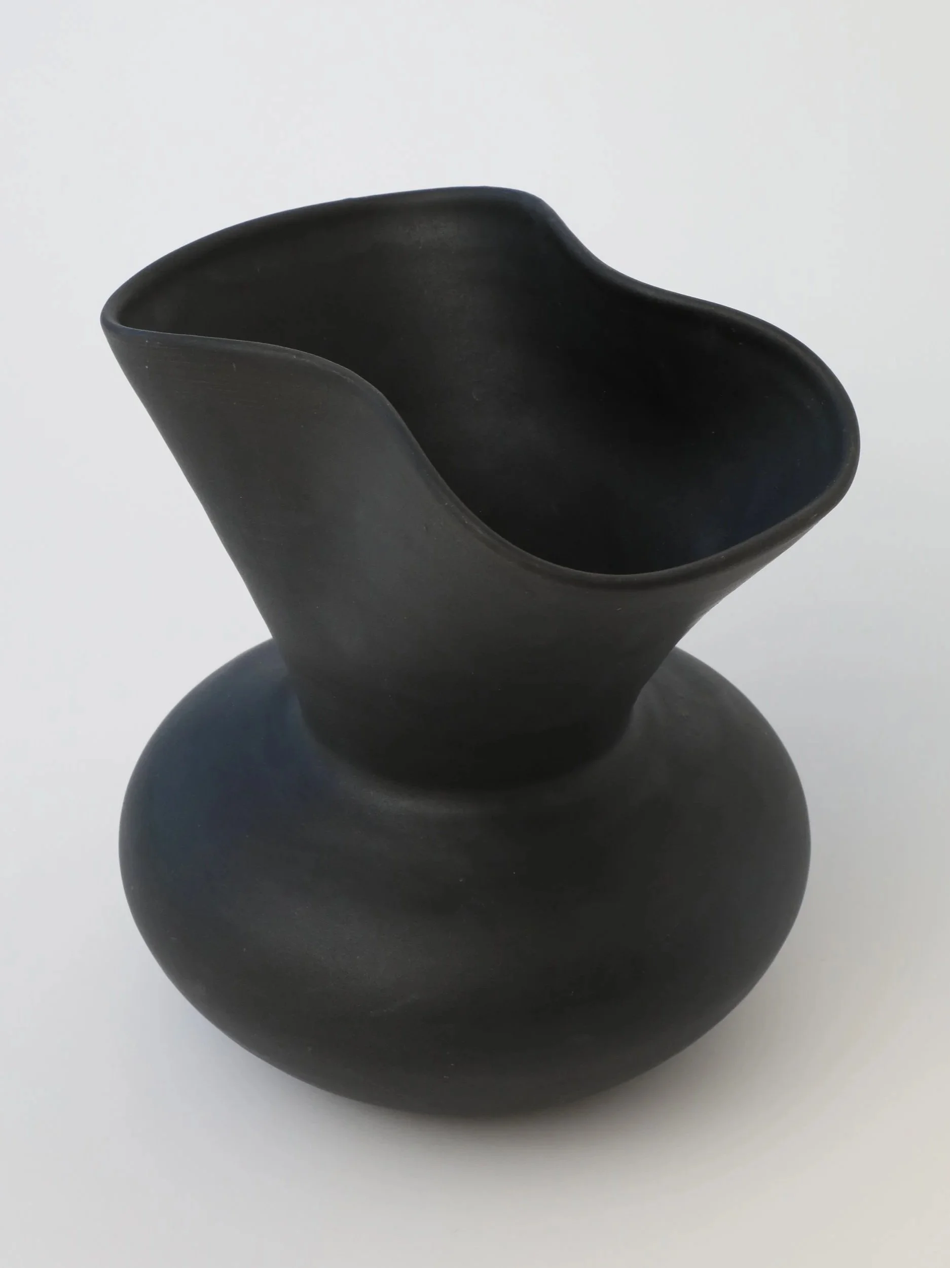 Satin Matte Black Vase