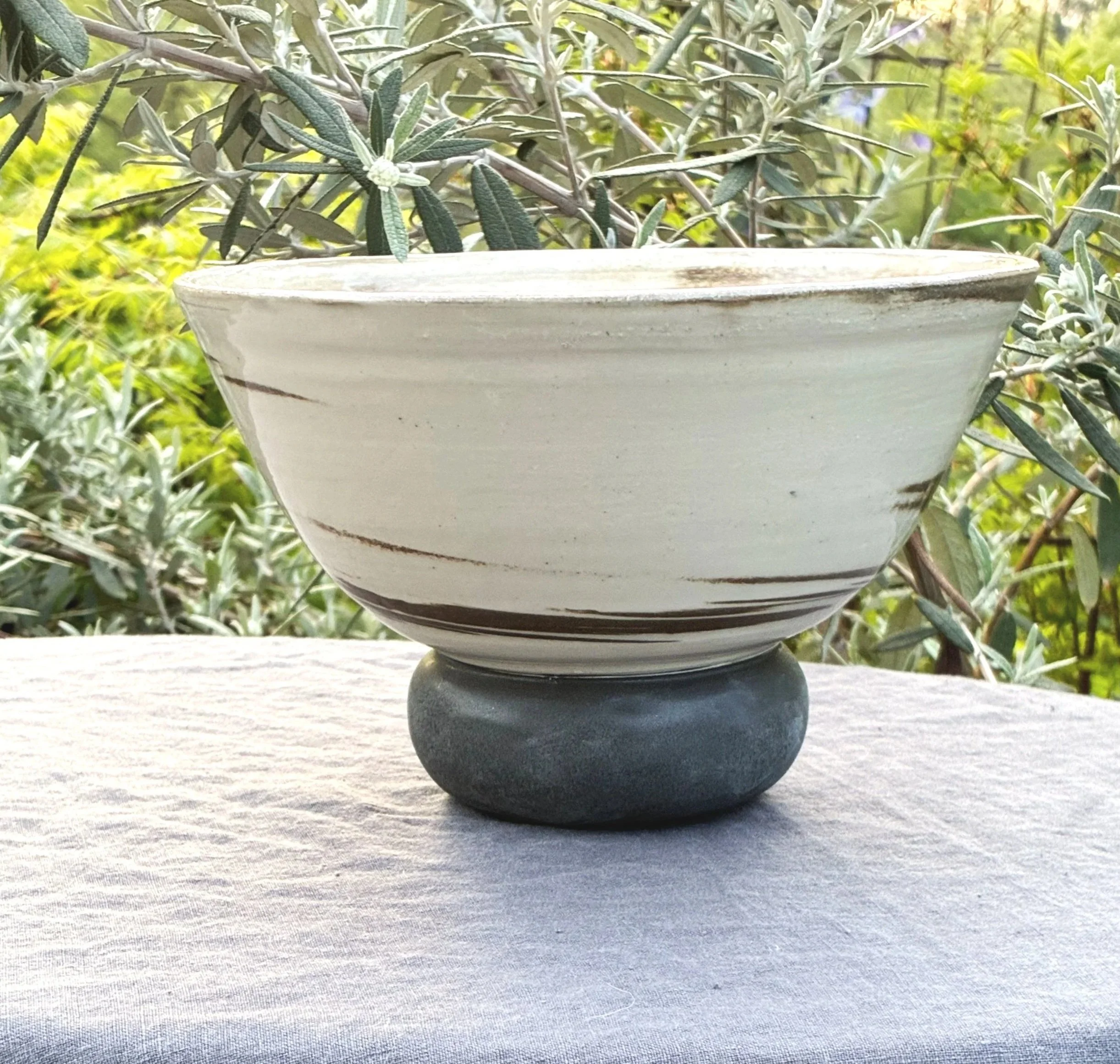 Marbled Pedestal Bowl