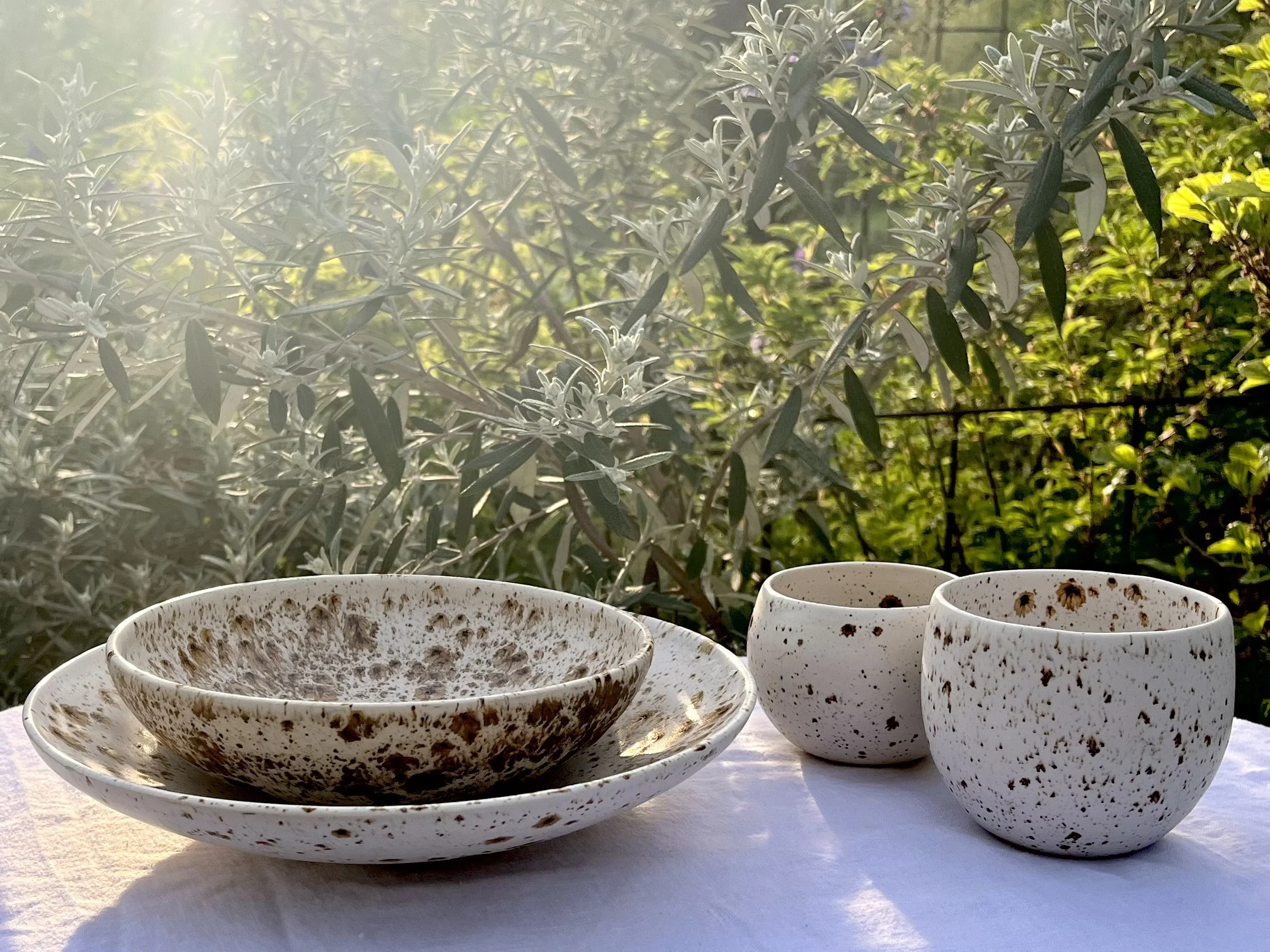 Bowl and Cup Set thrown by Karen Tomlinson.