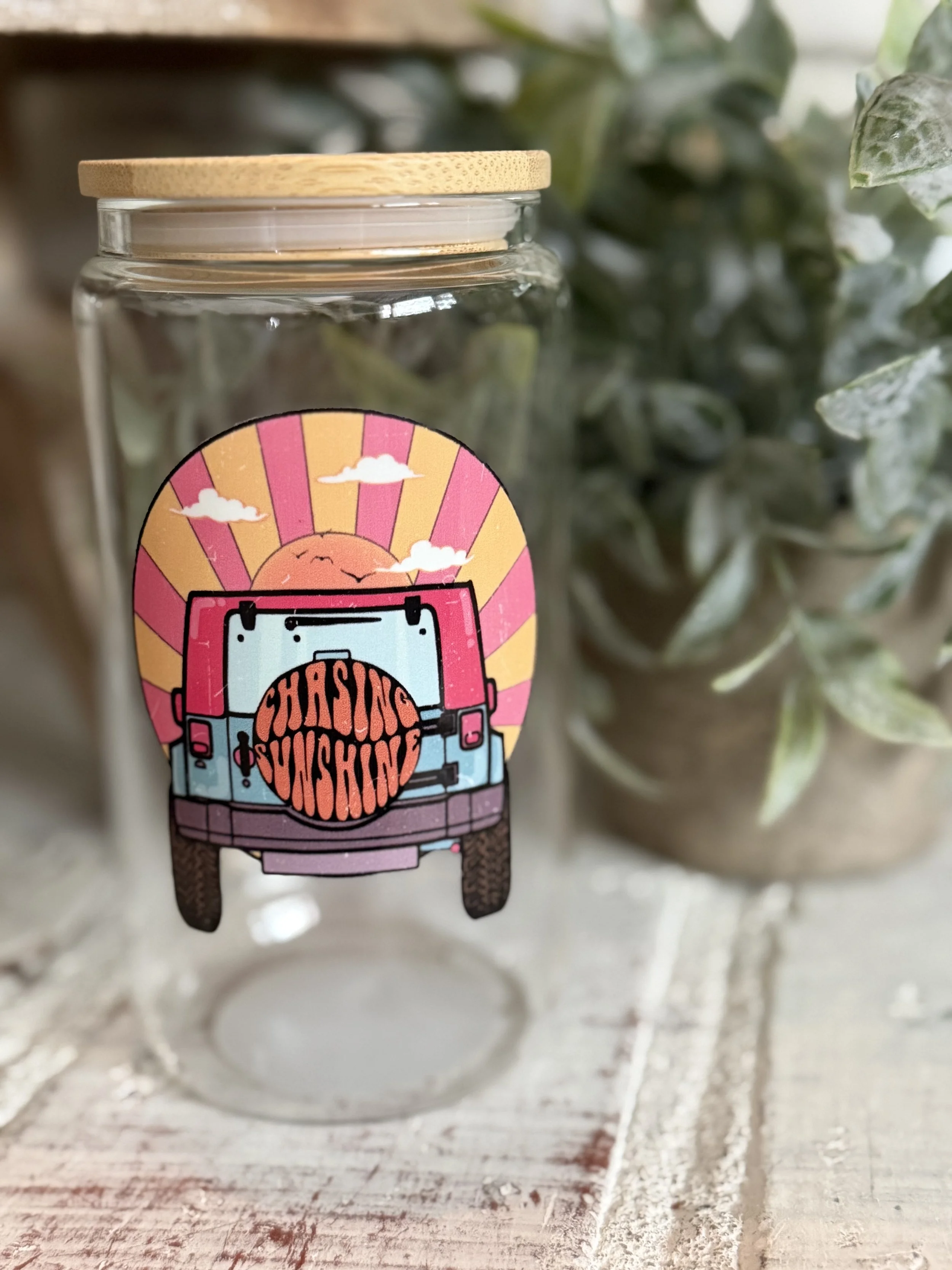 Chasing Sunshine 16oz glass