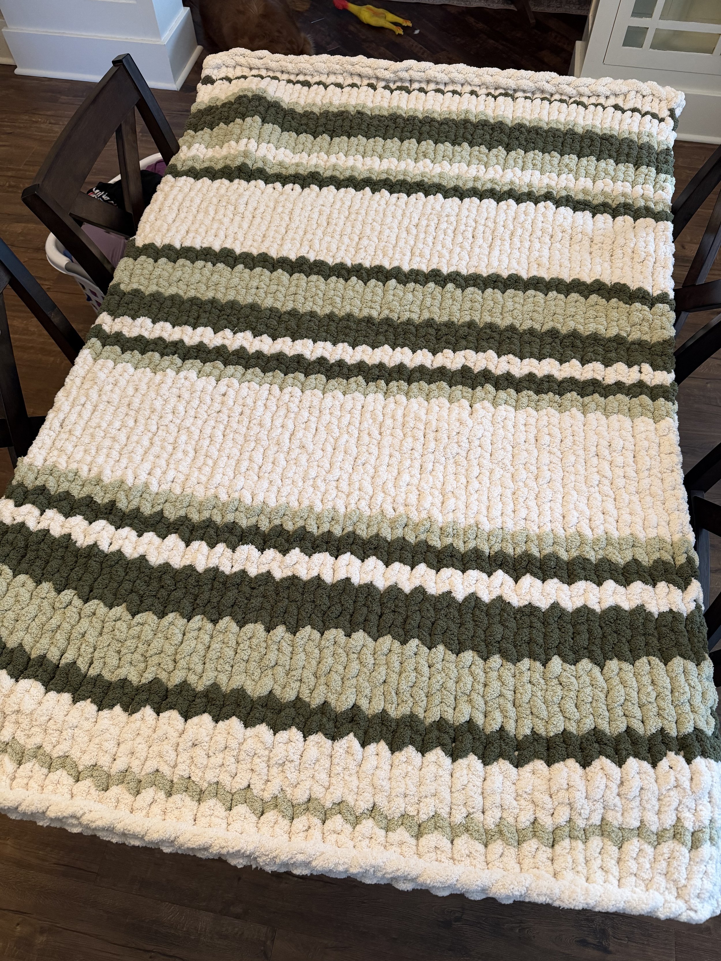Custom Chunky Hand Knit Blankets 40x60