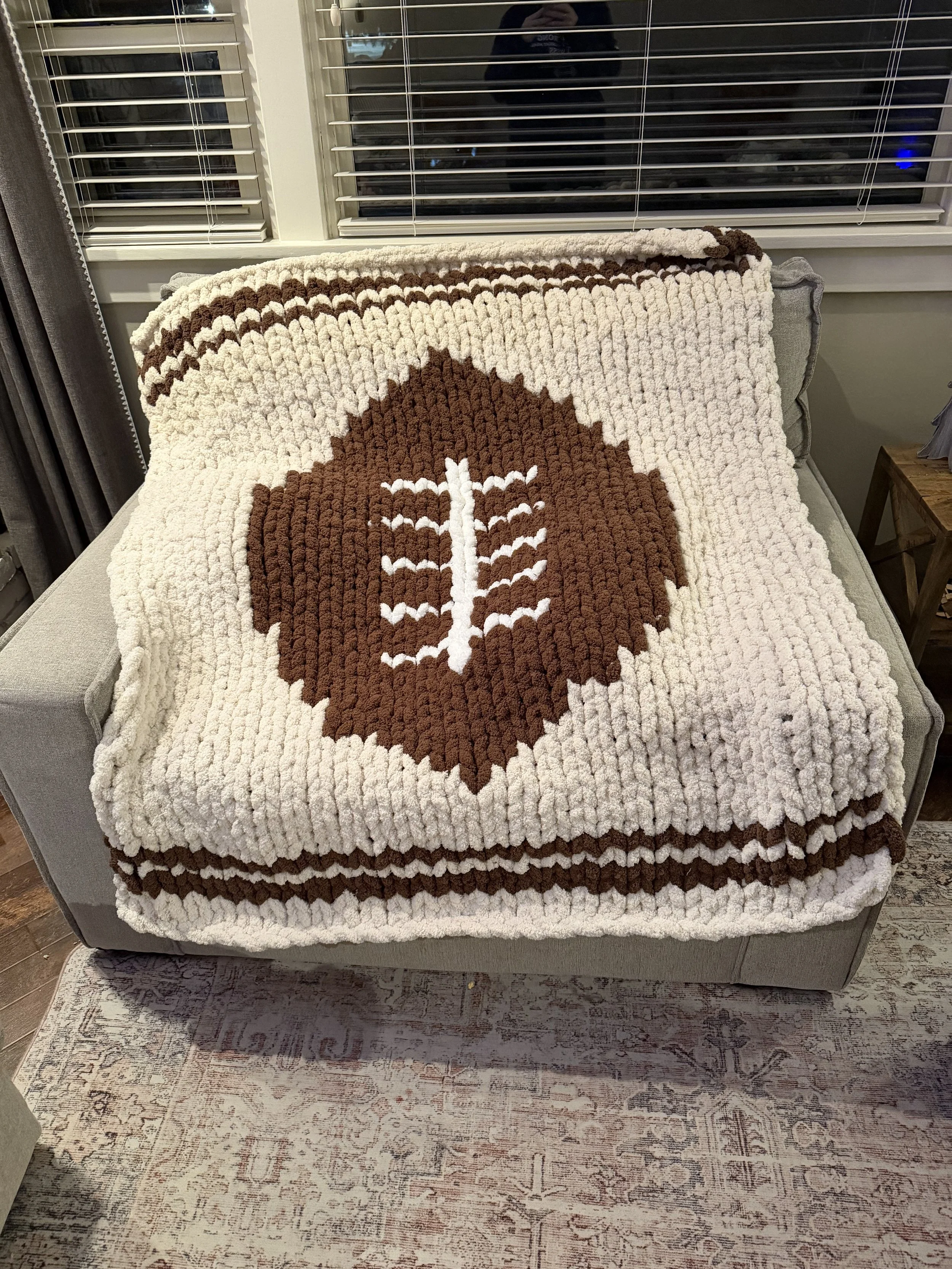 Custom Chunky Hand Knit Blankets 40x60
