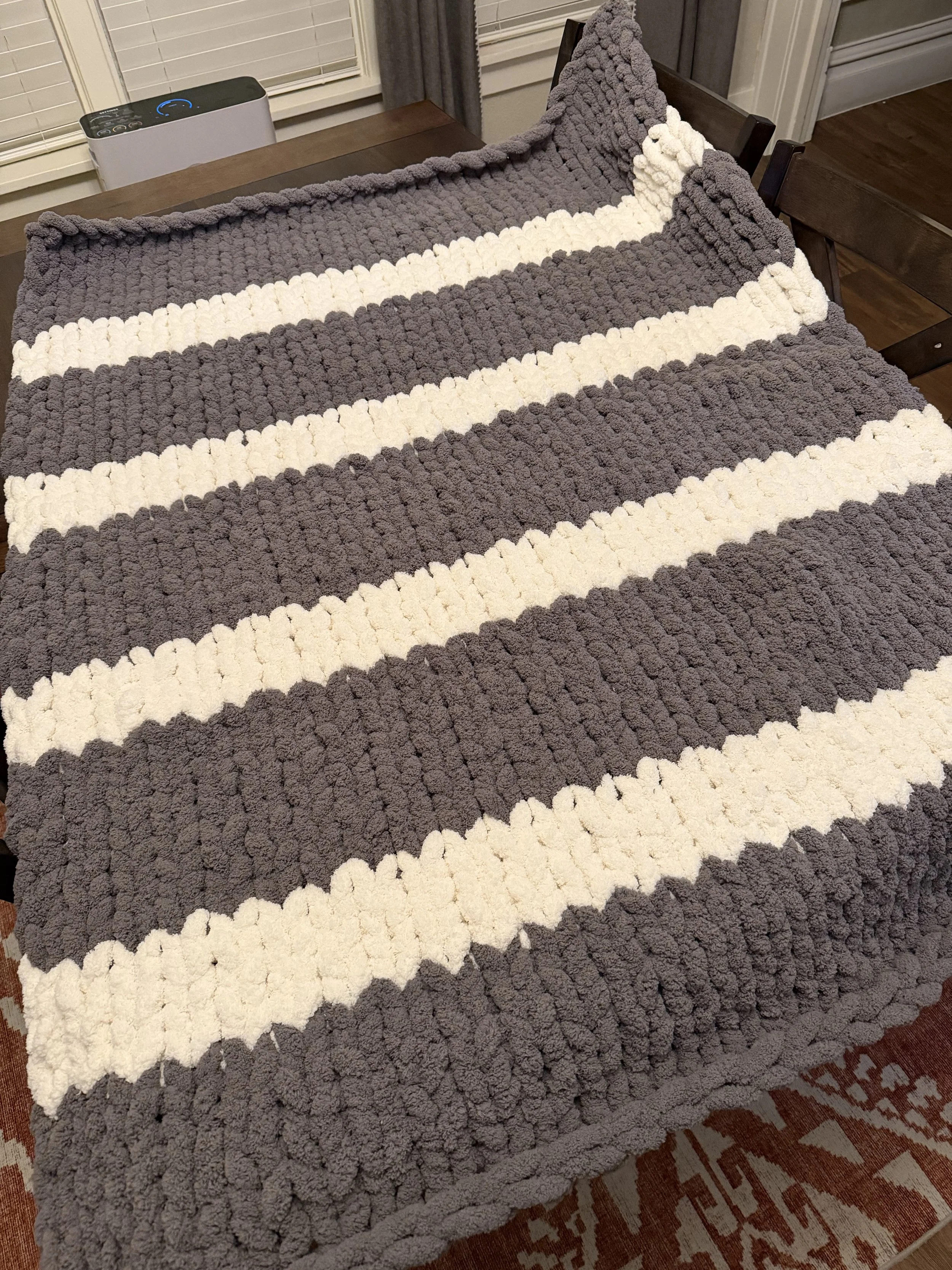 Custom Chunky Hand Knit Blankets 40x60