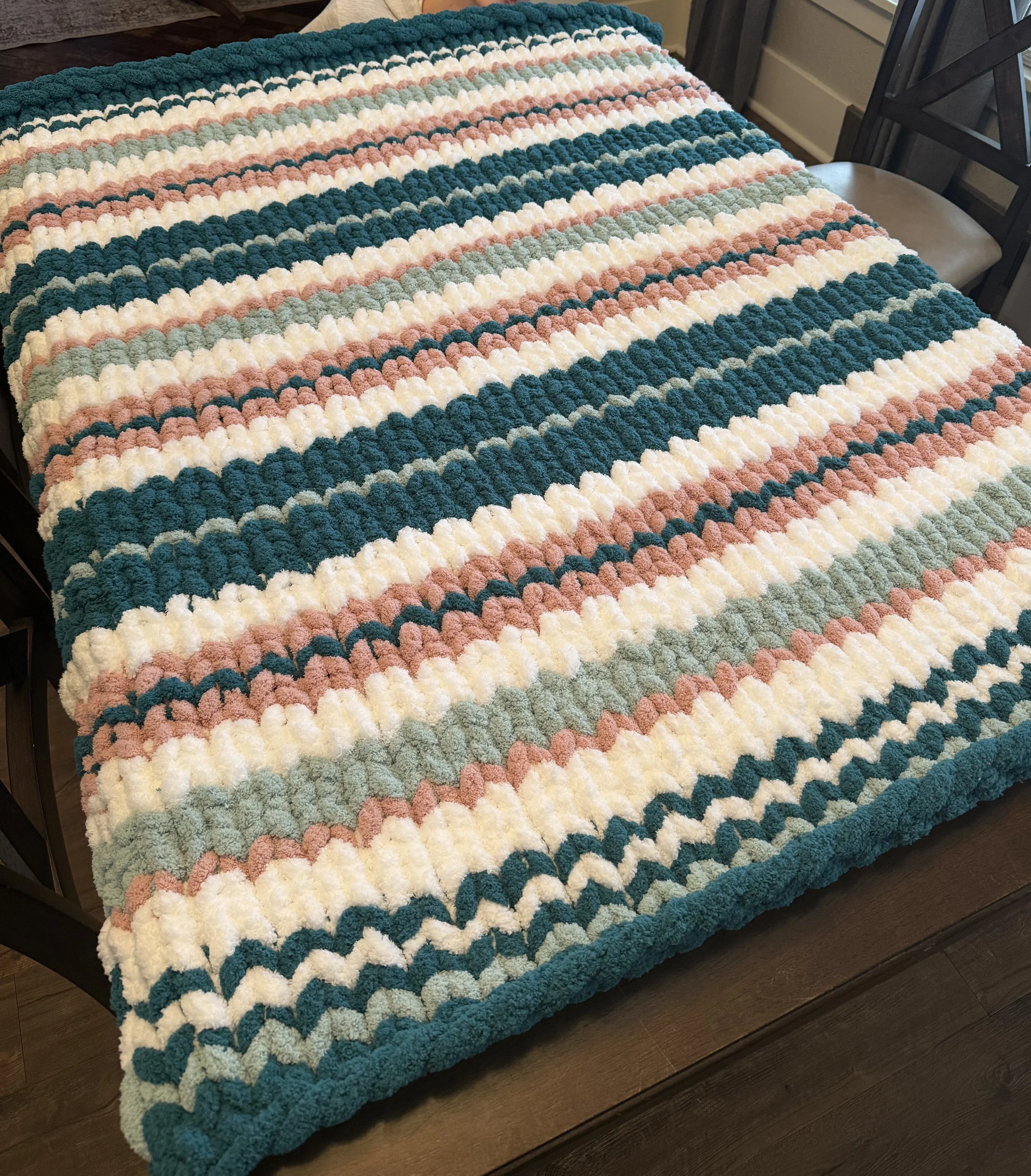Custom Chunky Hand Knit Blankets 40x60