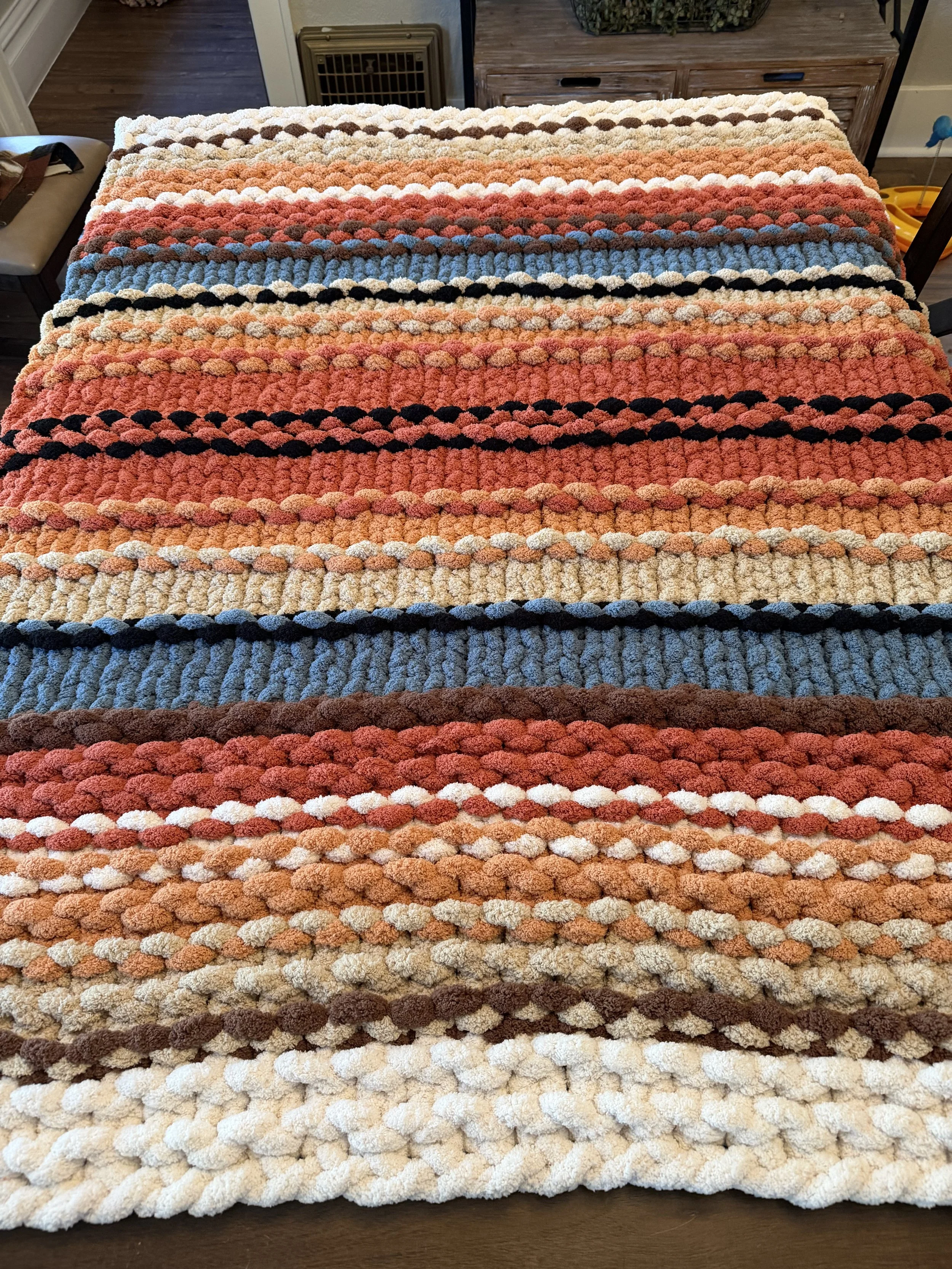 Custom Chunky Hand Knit Blankets 40x60