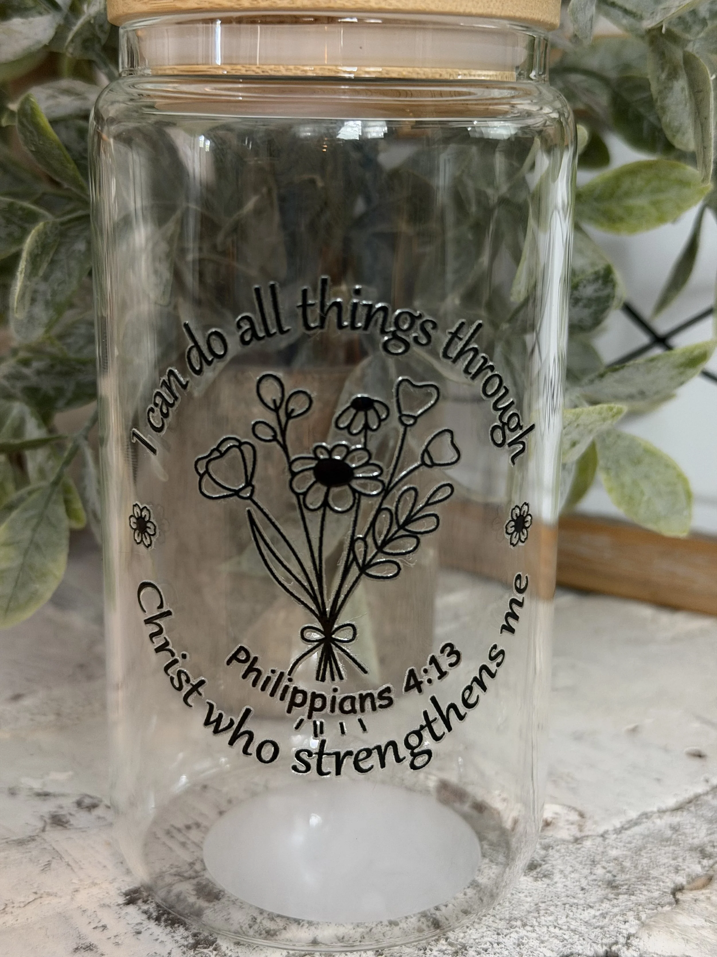 I Can Do All Things 16oz Glass