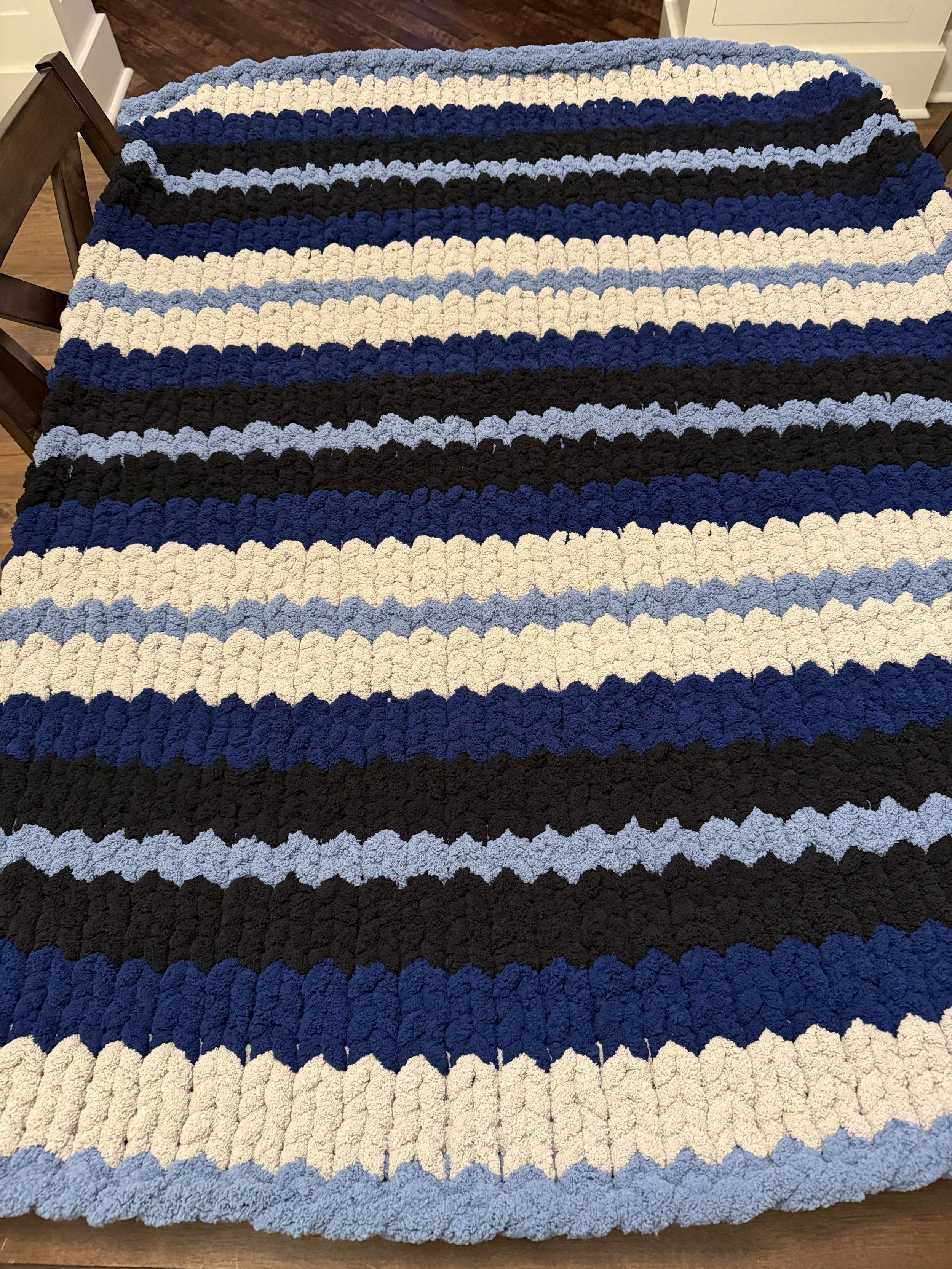 Custom Chunky Hand Knit Blankets 40x60