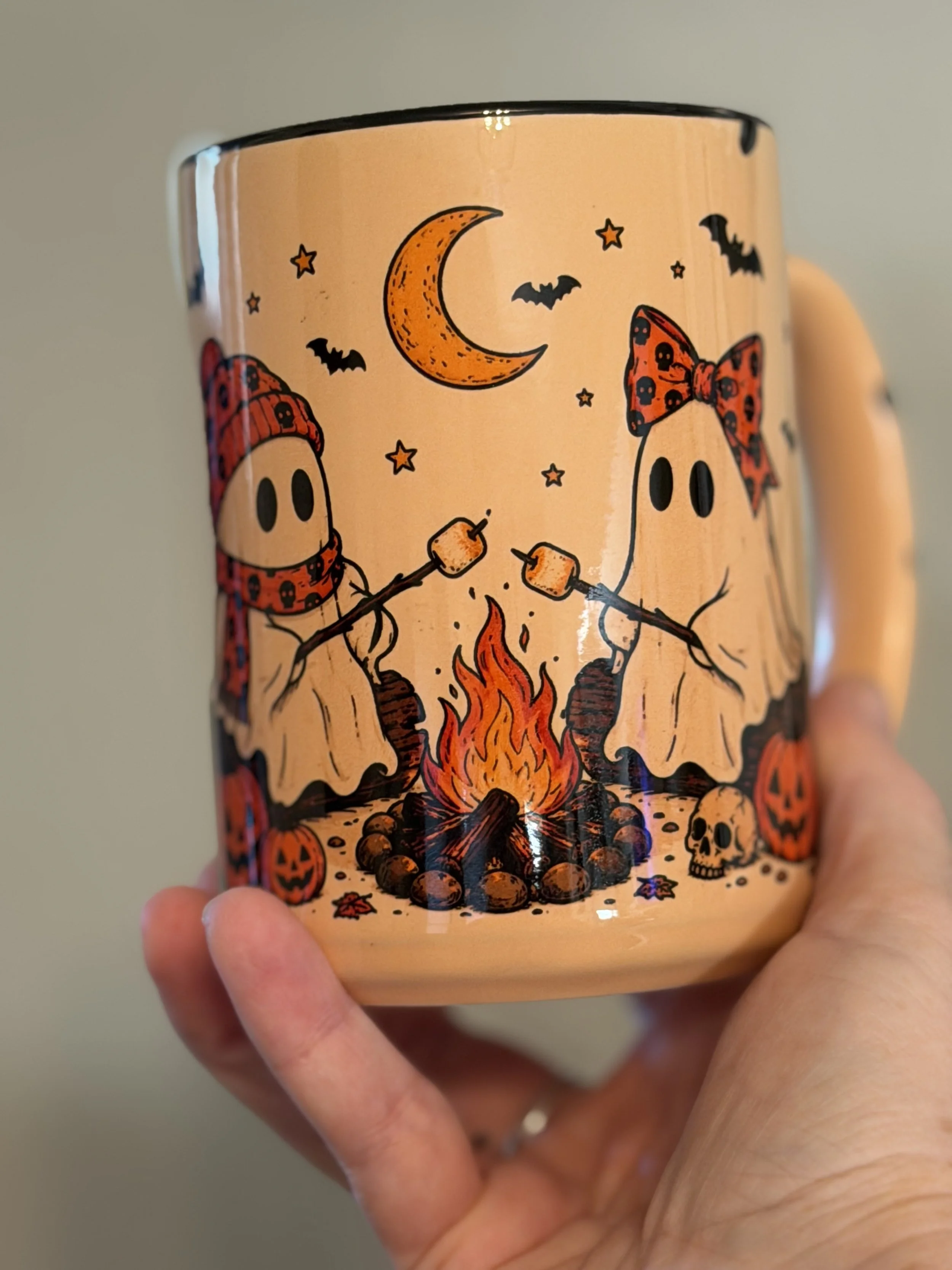 Ghost S'mores 15oz mug in Rustic Peach