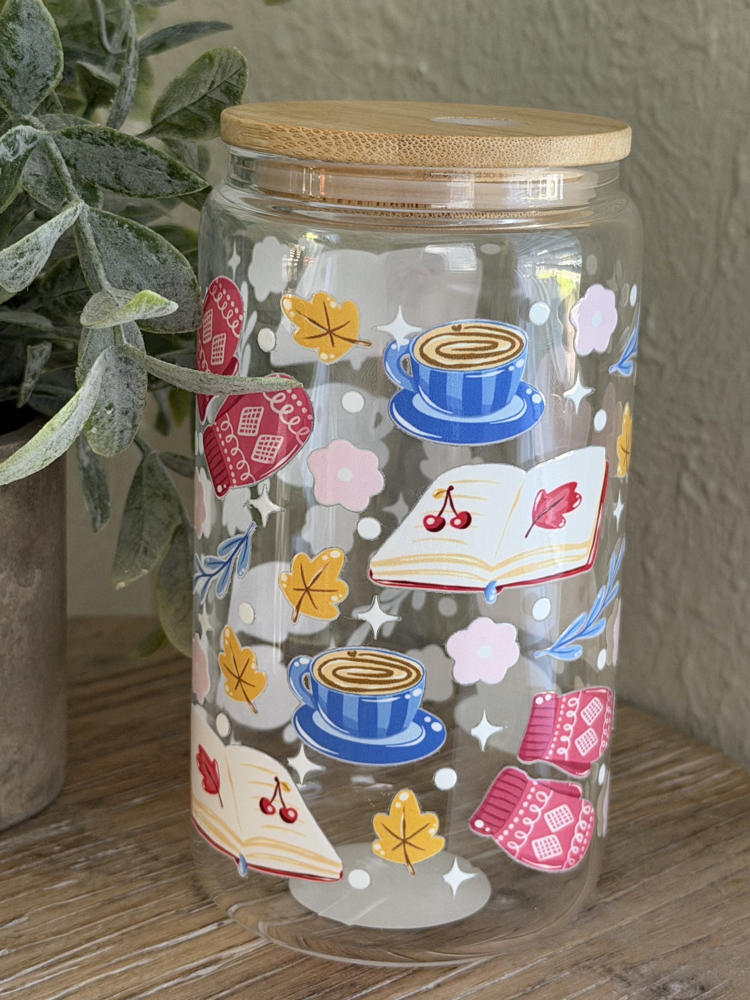 Maple & Mittens 16oz glass