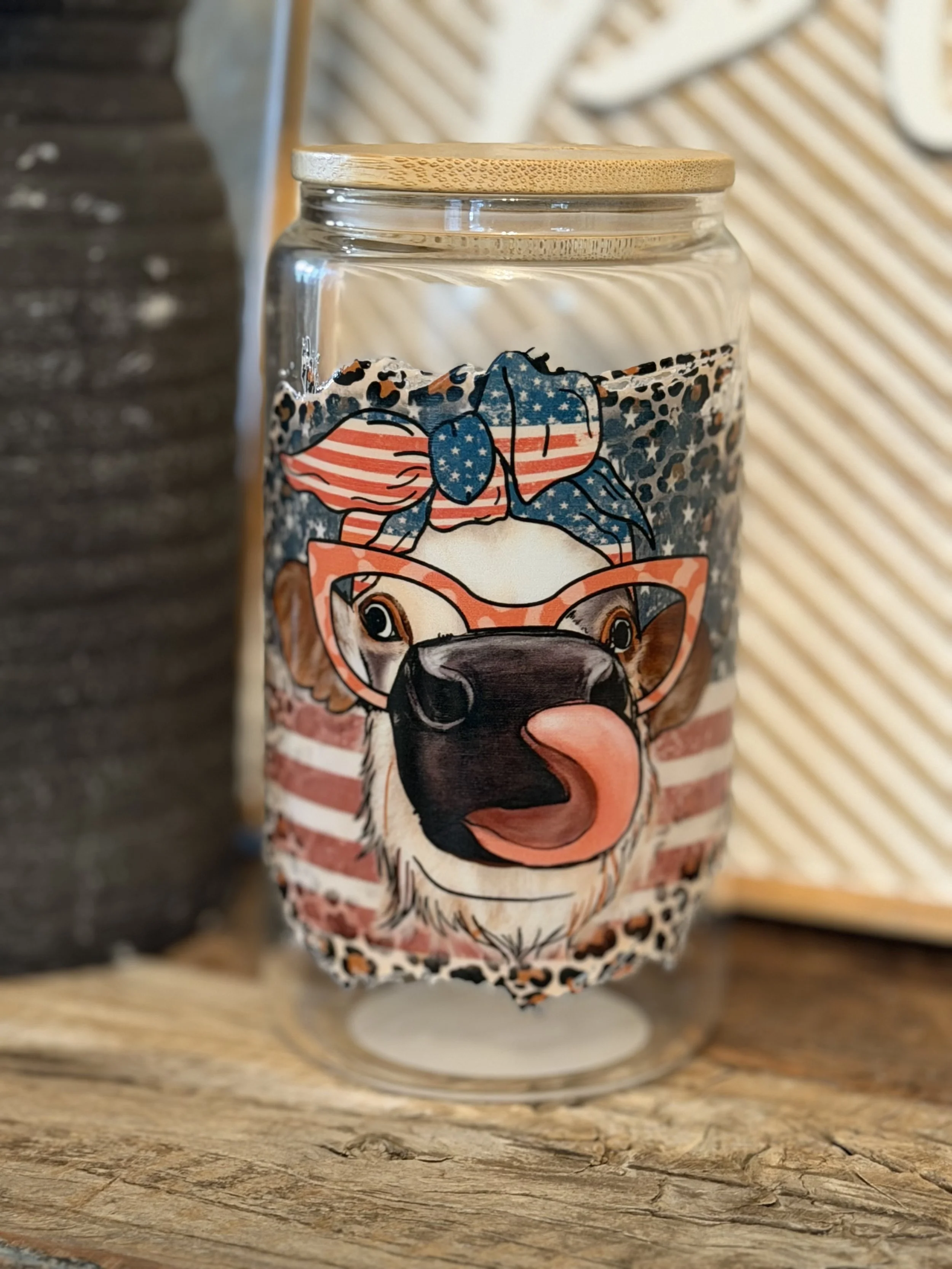 American Moo 16oz Glass