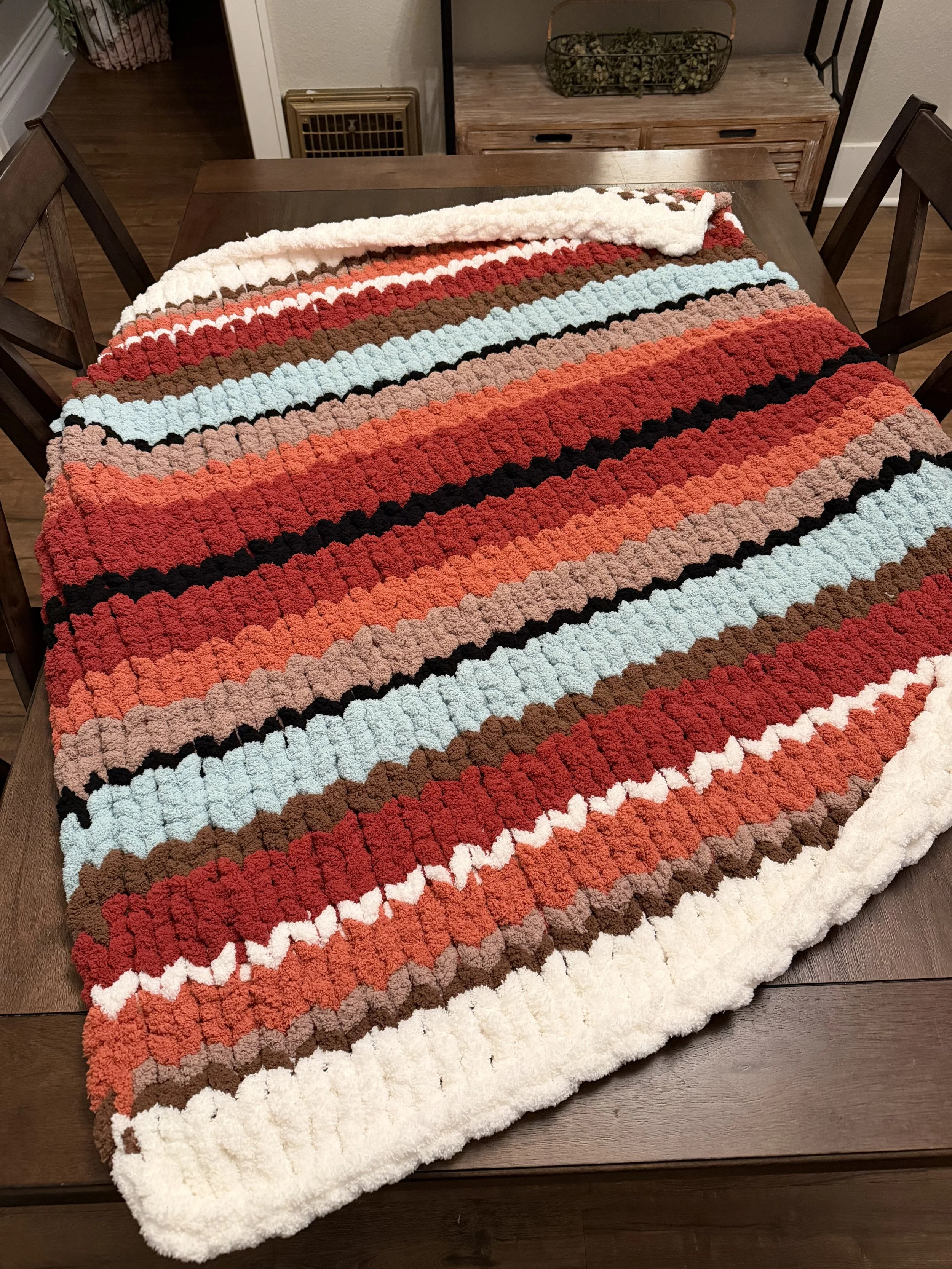 Custom Chunky Hand Knit Blankets 40x60