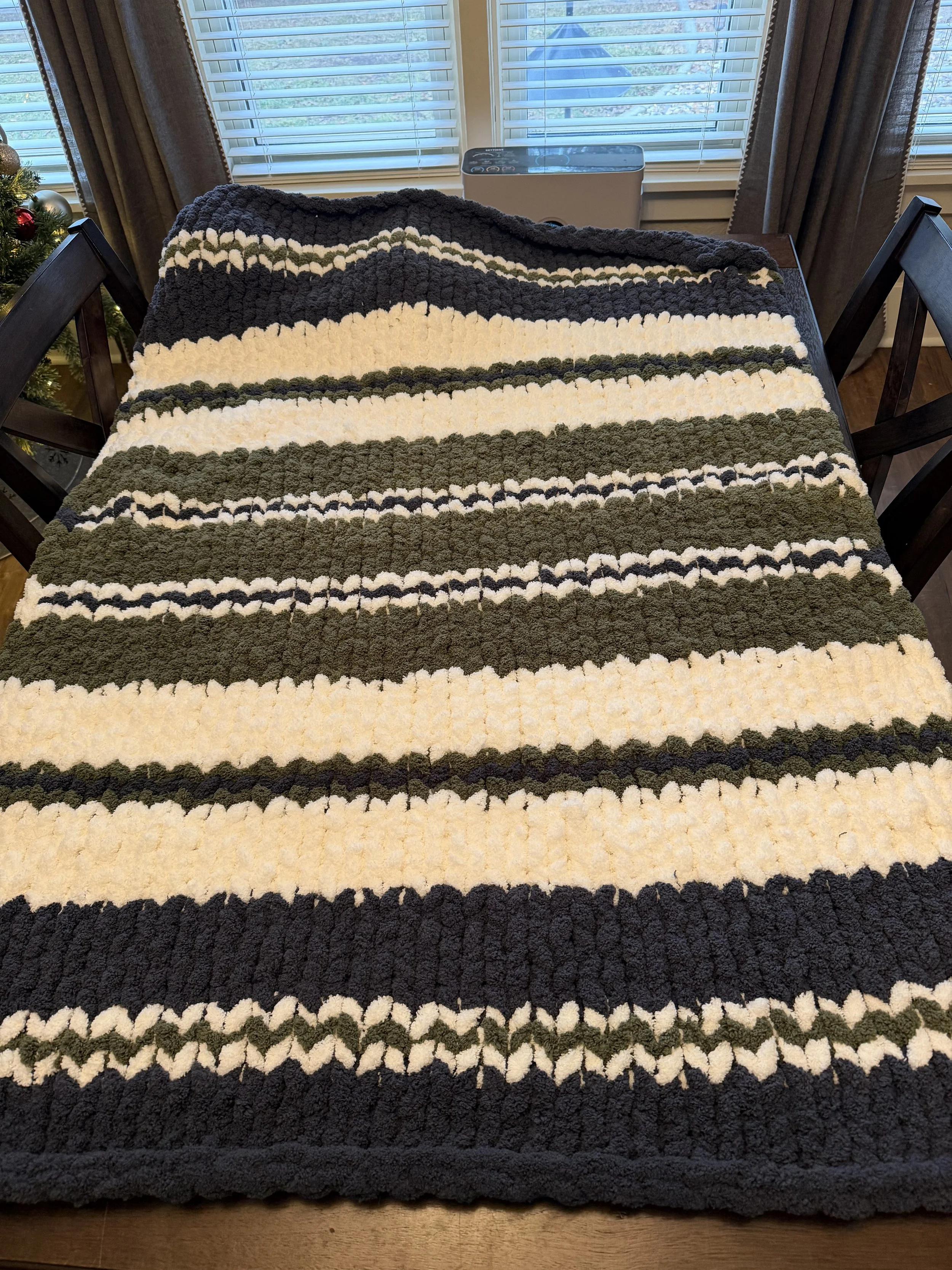 Custom Chunky Hand Knit Blankets 40x60