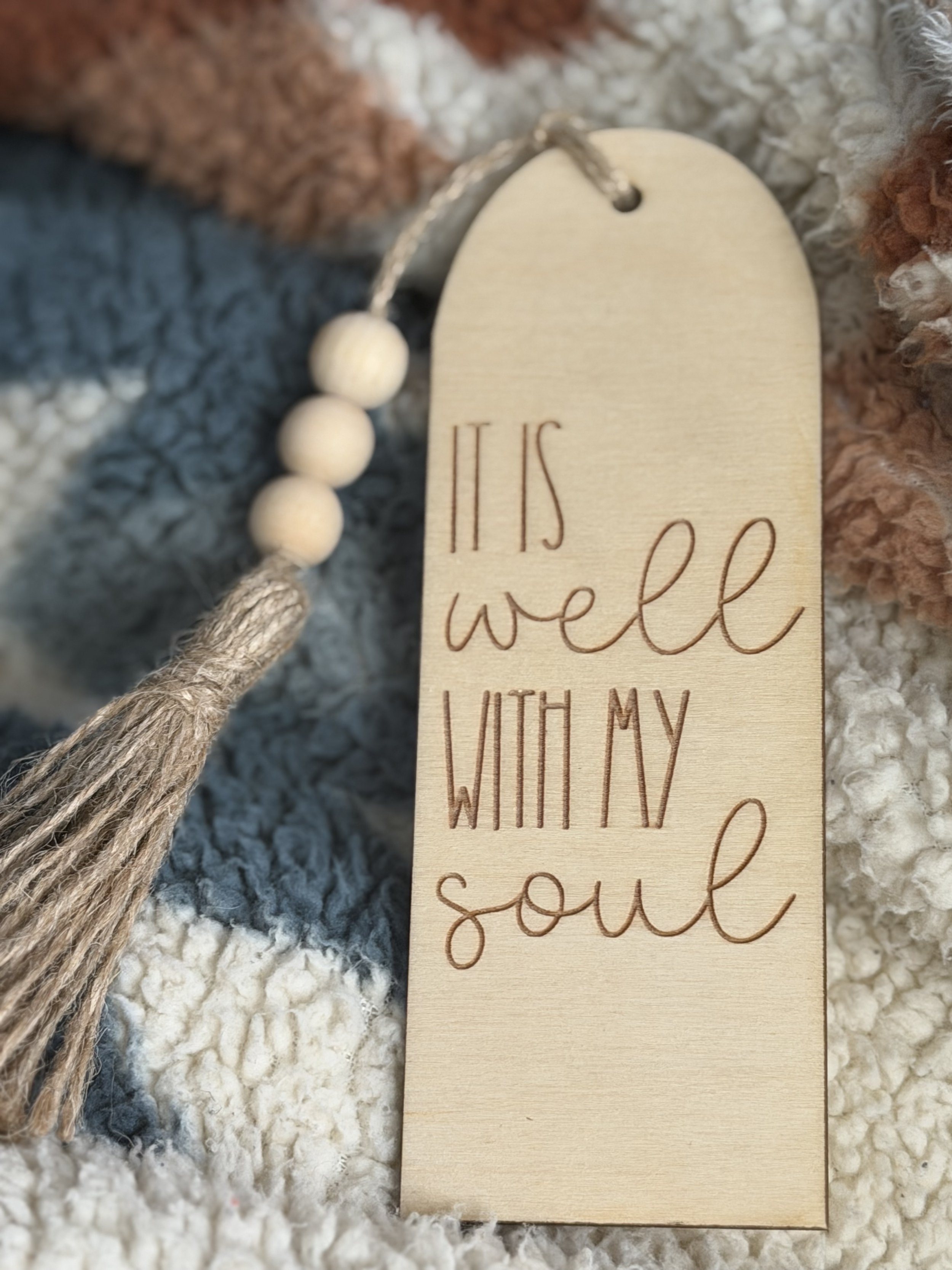 It Is Well With My Soul Wooden Tassled Bookmark.jpeg