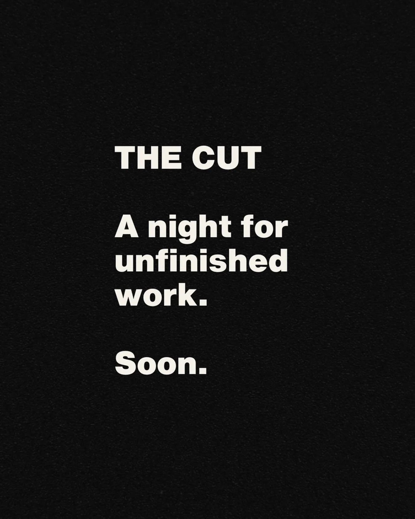 Not a showcase.

A room where things take shape. 

#filmsocietyofnewburgh