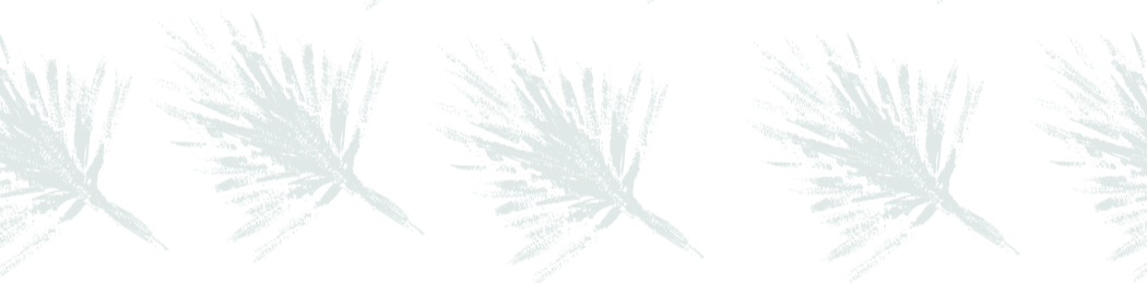 Multiple stylized light blue pine branches on a black background.