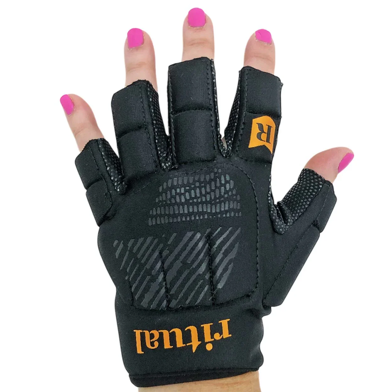 HGRGV-ritual-vapor-outdoor-field-hockey-gloves-black-hand-back.webp