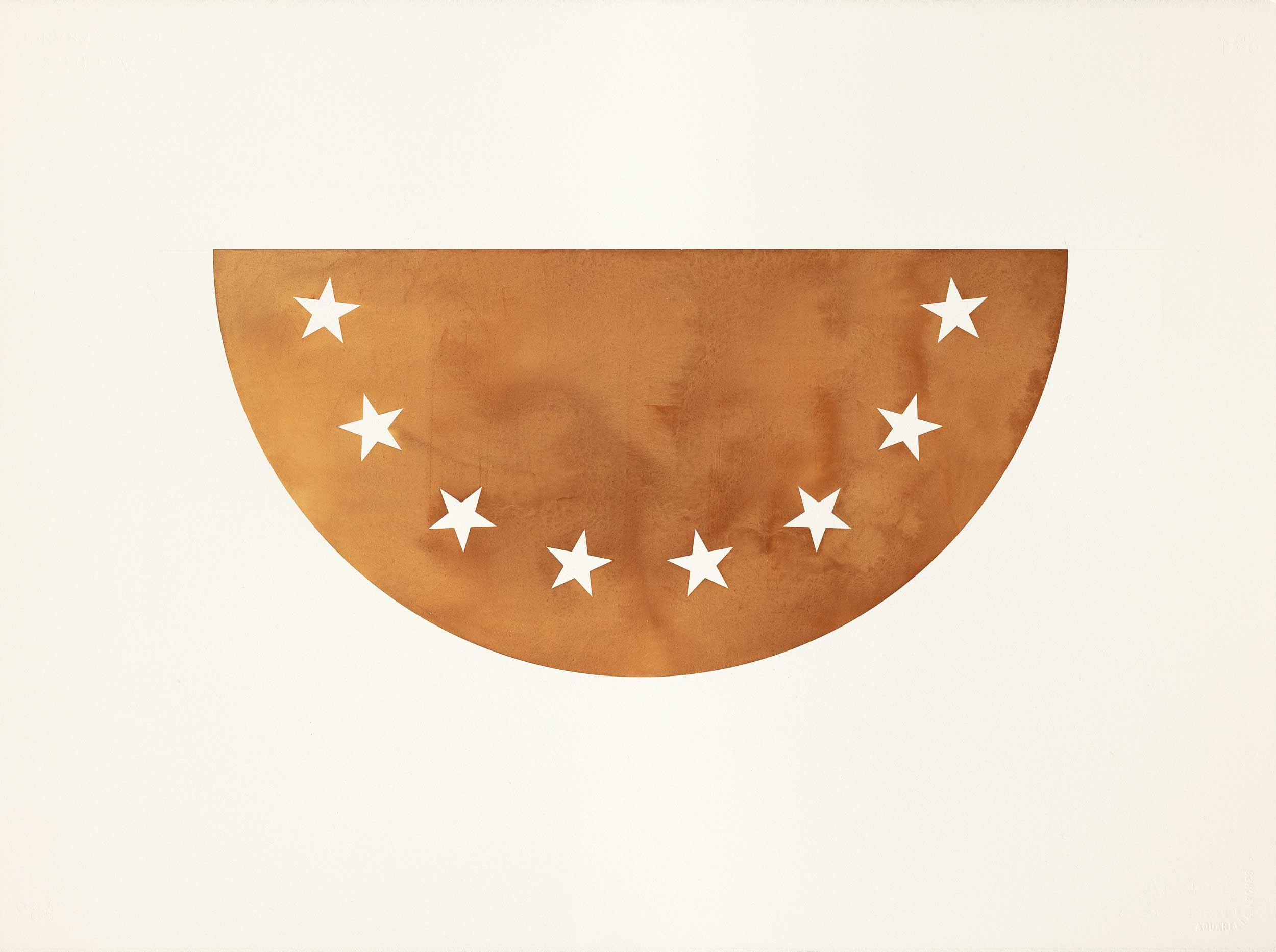    Freedman's Bunting (AP) , 2026  Rust on Paper 30 x 22 in | 76.2 x 55.9 cm 