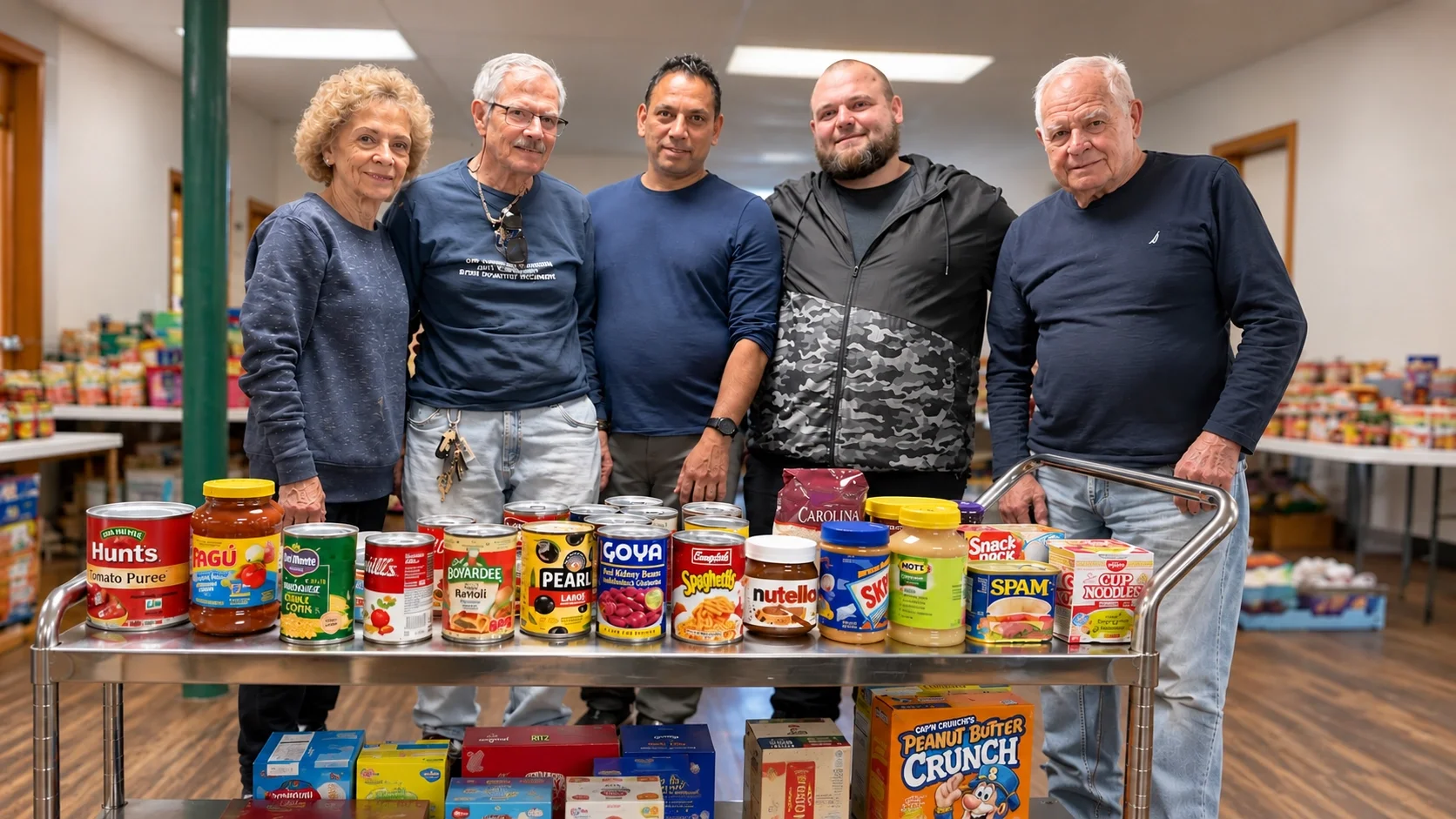 Volunteers at the First Presbyterian Church of South Amboy food pantry