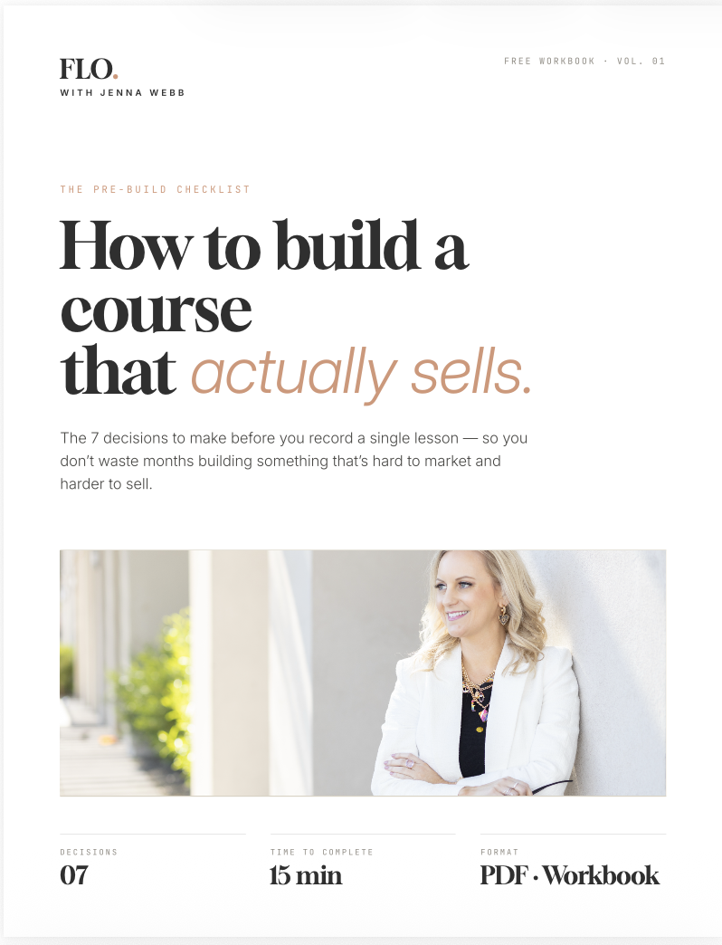 Course Checklist PDF — free guide for coaches before building a course