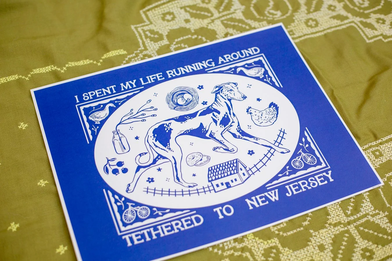 I spent my life running around tethered to New Jersey print
