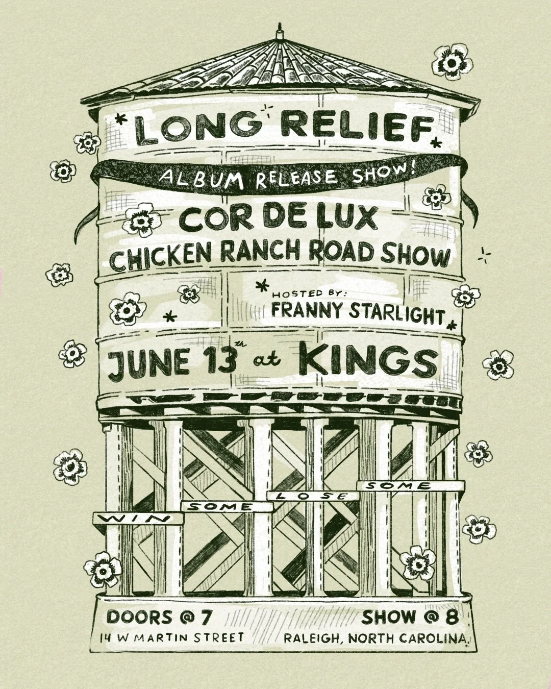 Show poster design for Long Relief