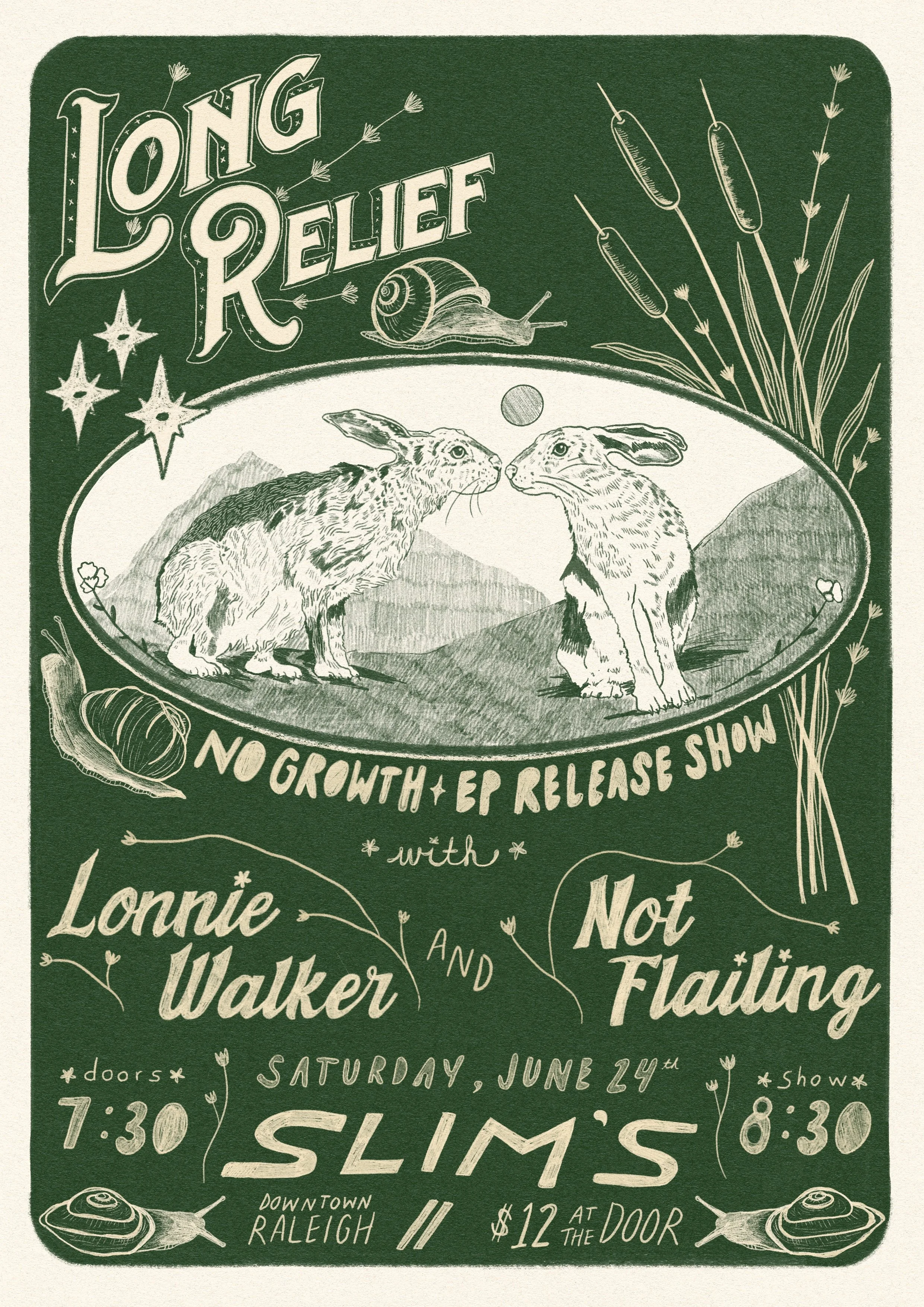 Show poster design for Long Relief