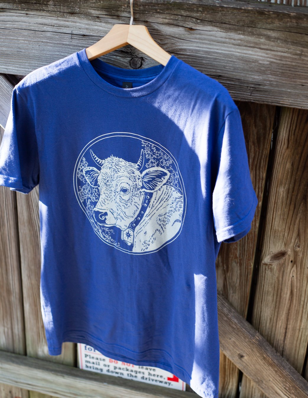 blue cow tee shirt