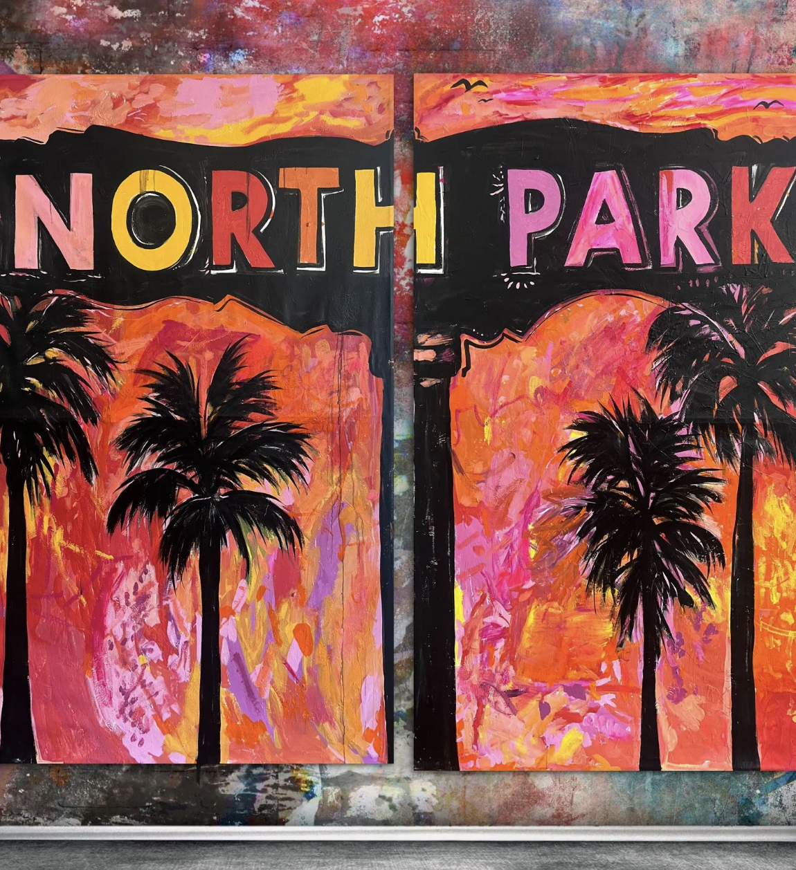 Fall Gallery Night Community Mural Donated to Jefferson Elementary. Facilitated by HannasMurals