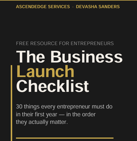 This Business Launch Checklist