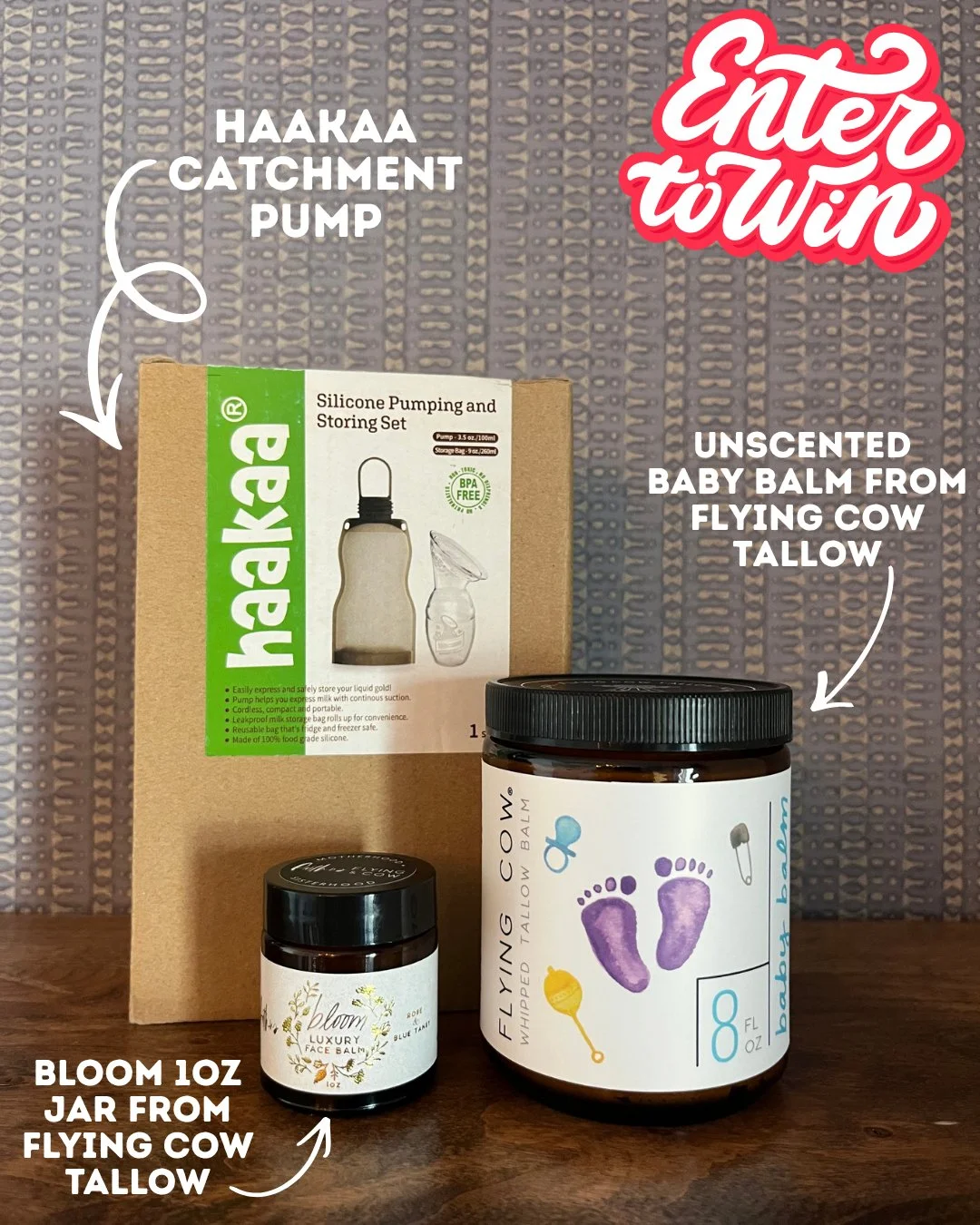 Our April giveaway is here!

You can win:
1. Suction pump and storage bag from @haakaausa
2. Bloom luxury face balm from @flyingcowtallows
3. 8oz unscented Baby Balm from @flyingcowtallows

To enter:
- Must be following us
- Like this post
- Tag a fr