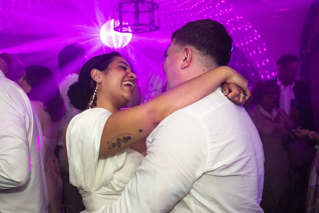 couple wedding dancing