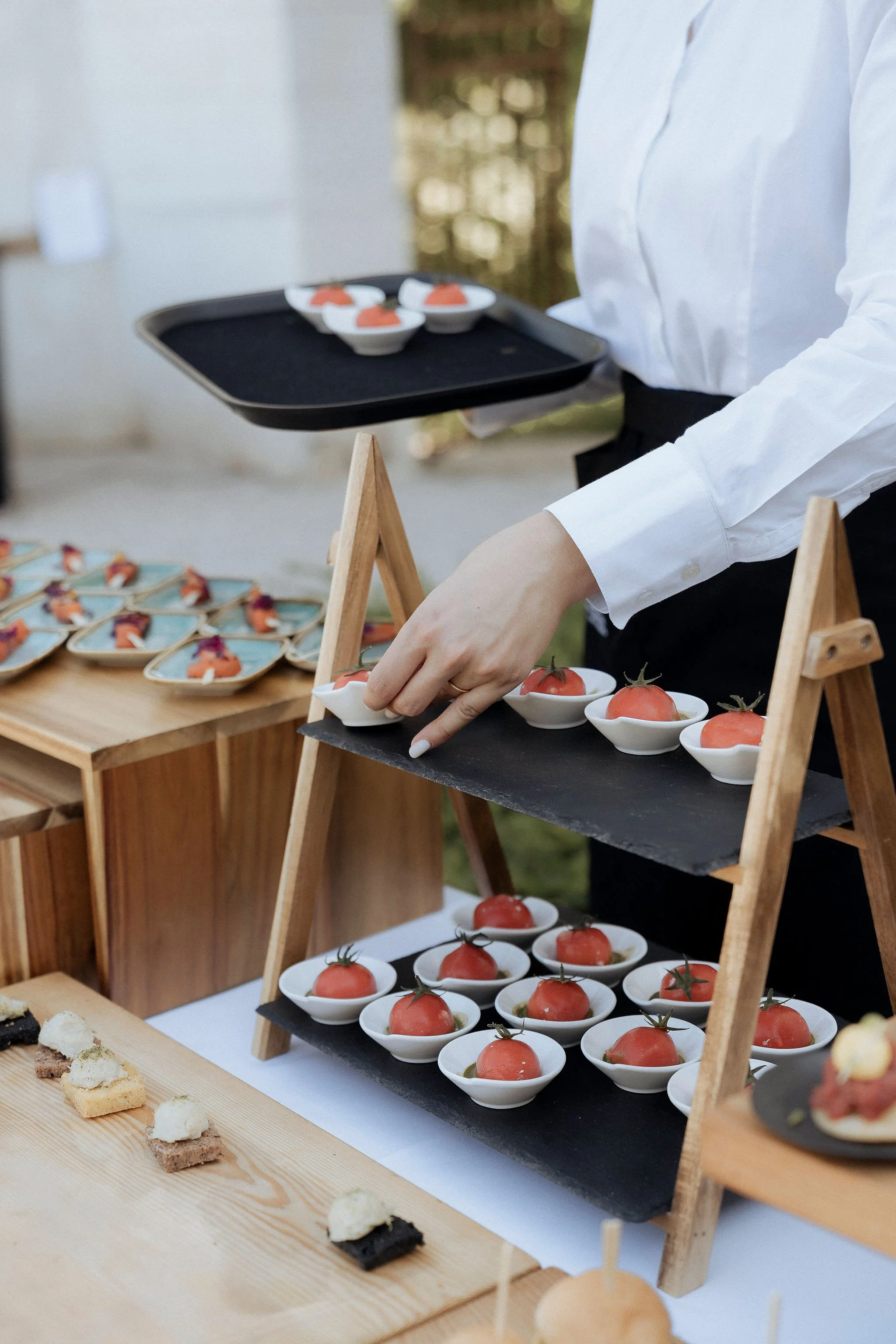 Interactive Italian Aperitif at an Italian destination wedding.