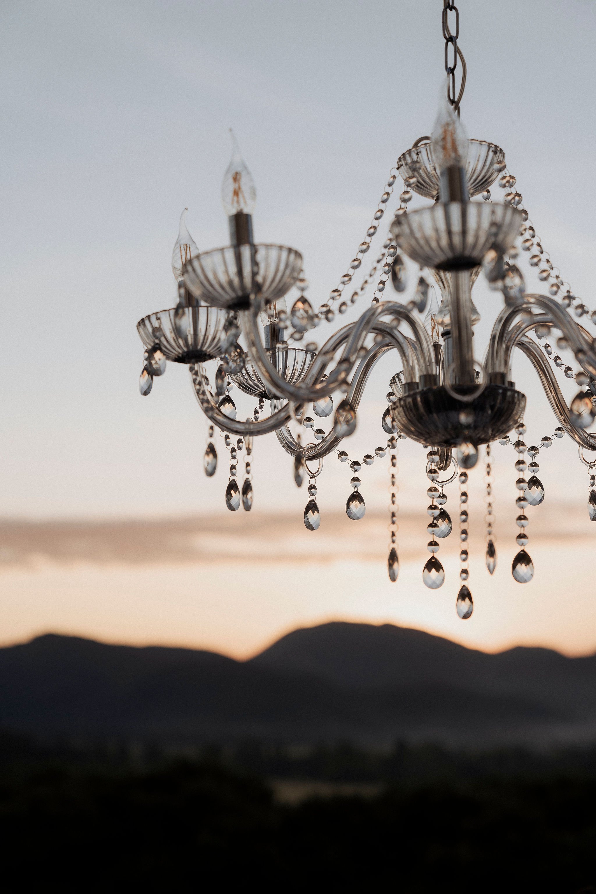 Light design on the Euganean hills for a destination wedding in Italy.