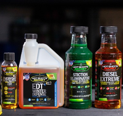 Automotive additives and cleaners including engine winter defense, stiction eliminator, diesel extreme, and everyday diesel additive.