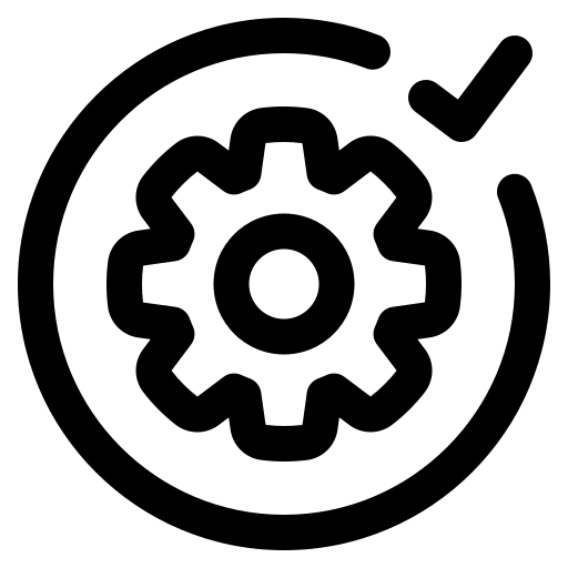 A black and white line drawing of a bear standing on all fours with trees in the background.