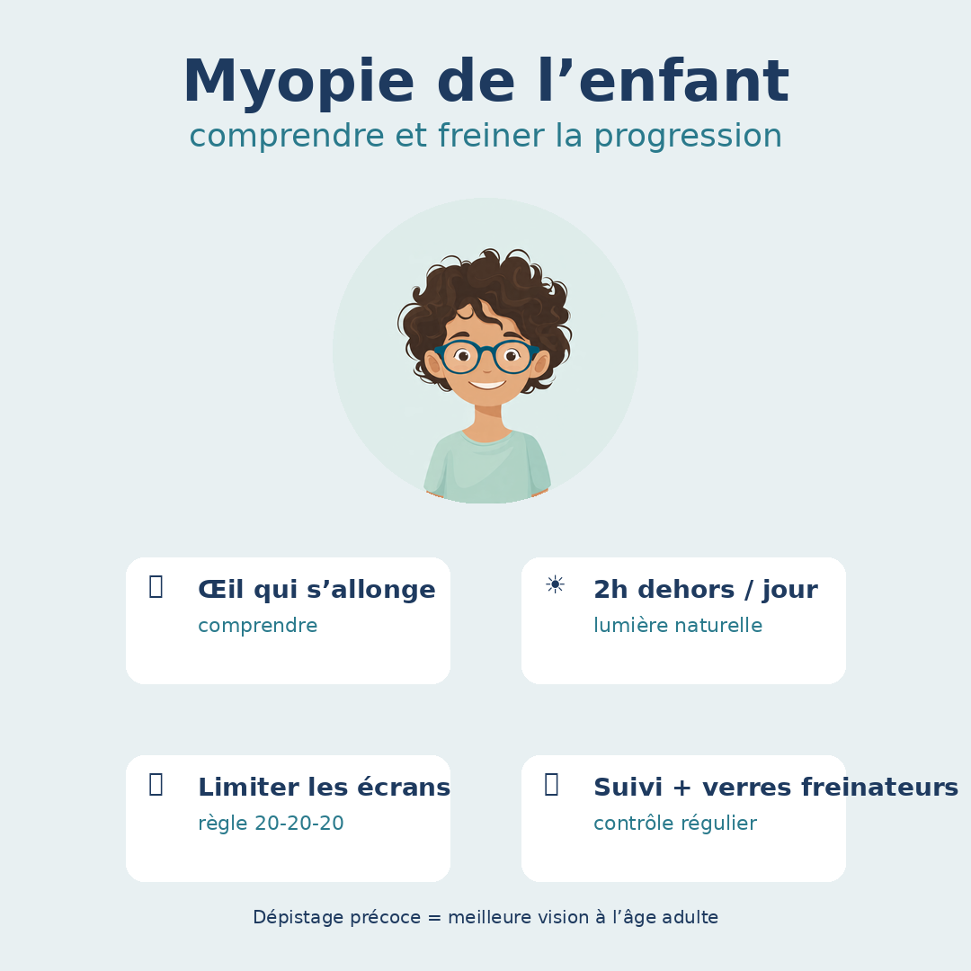 Myopie de l’enfant : comprendre et freiner la progression .