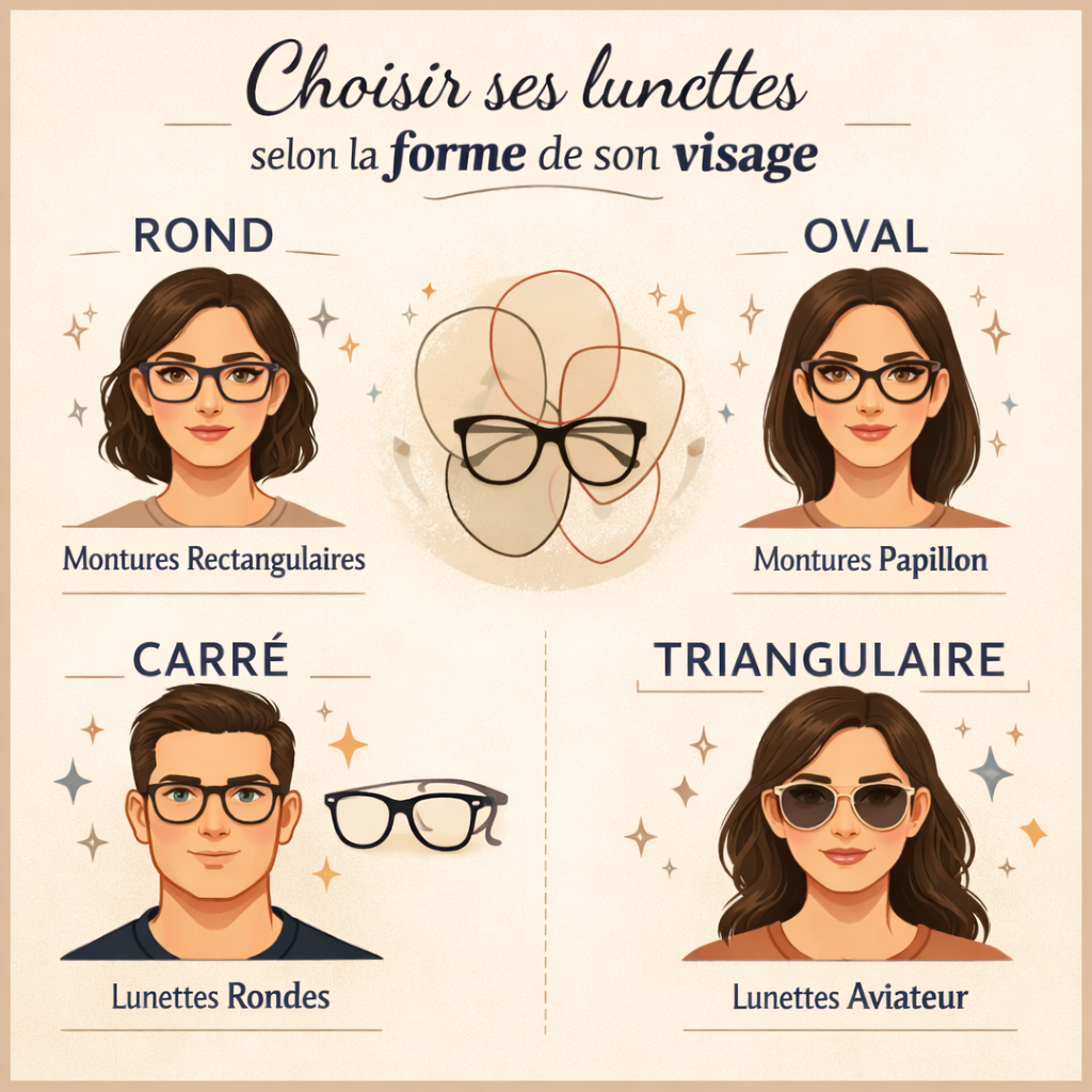 Choisir ses lunettes selon la forme de son visage&nbsp;