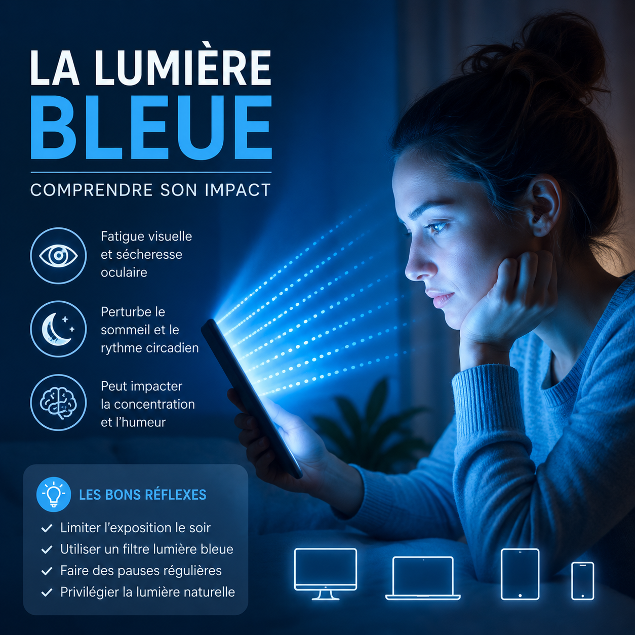 Lumière bleue : danger ou mythe ? L’avis d’un opticien bordelais